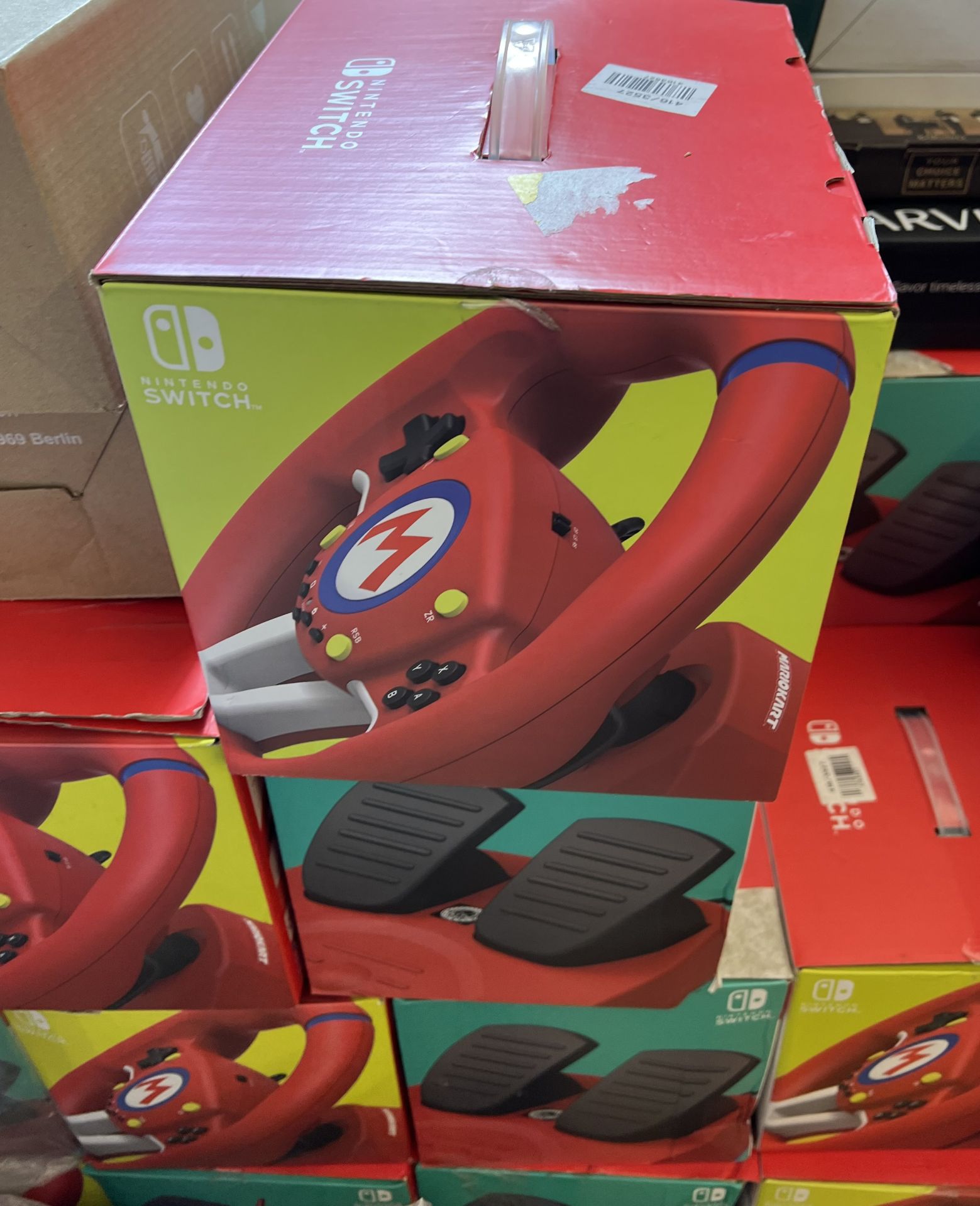 RAW RETURN - 5 x HORI Mario Kart Racing Wheel Pro Mini for Nintendo Switch - RRP NEW WOULD BE £325! - Image 4 of 9