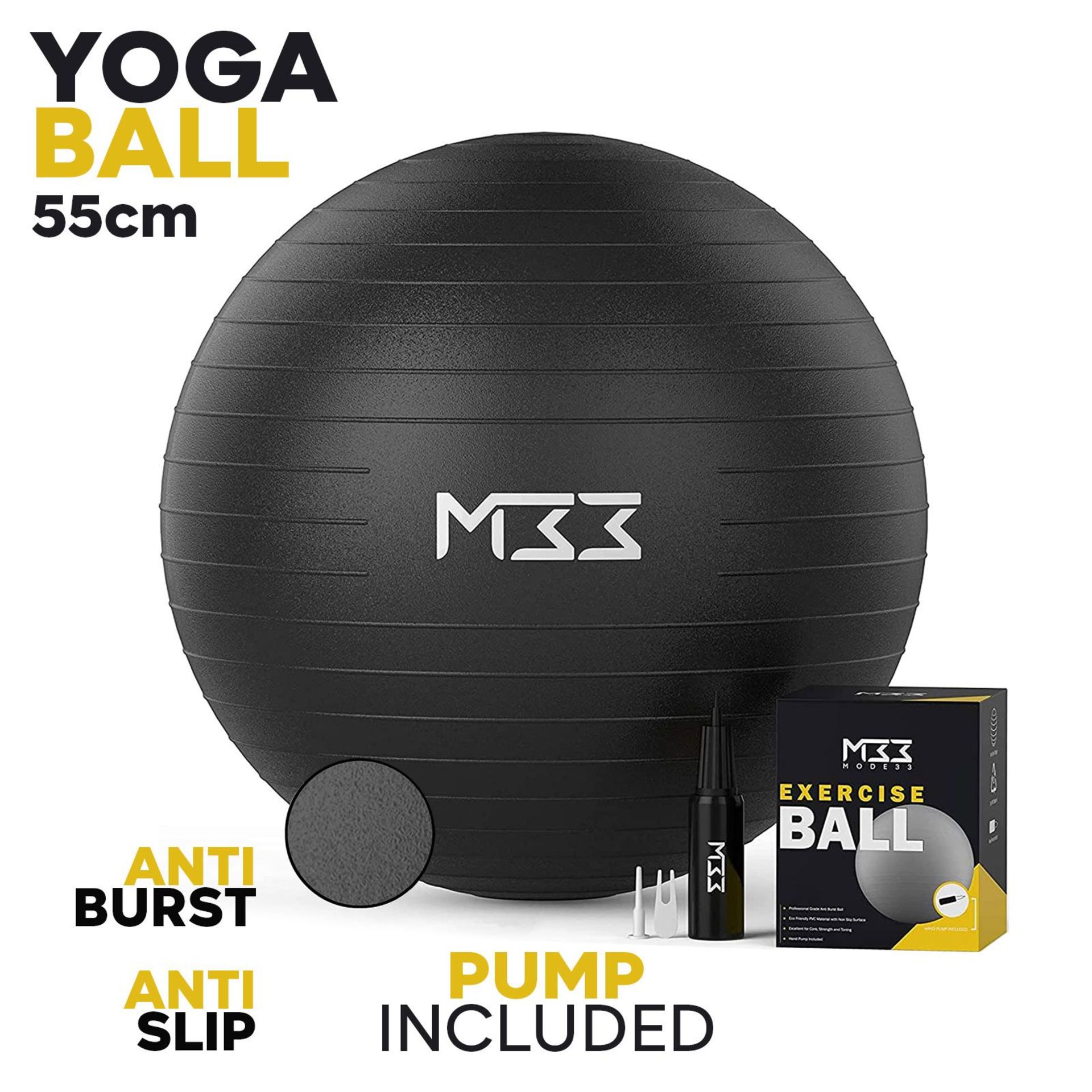 10 x Mode33 Exercise / Yoga / Pregnancy Ball - 55cm (NEW) - RRP £169.90 ! - Image 3 of 11