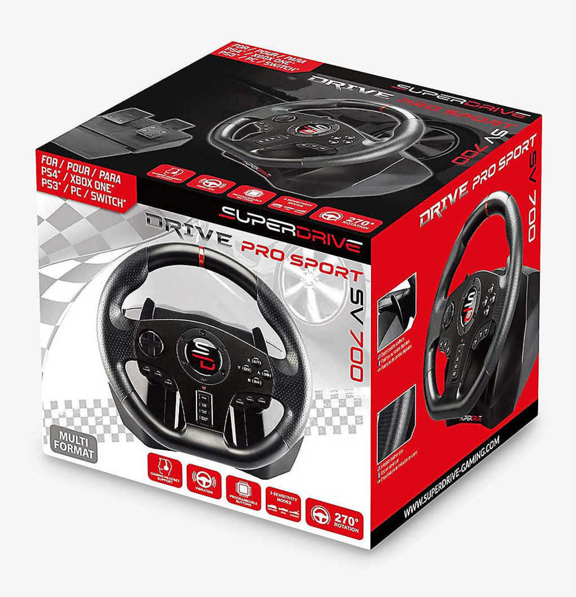 RAW RETURN - 5 x SUBSONIC SV700 Drive Pro Sport Wheel/Pedals - PS3&4/XBOX/PC/SWITCH- RRP NEW £500+ ! - Image 3 of 8