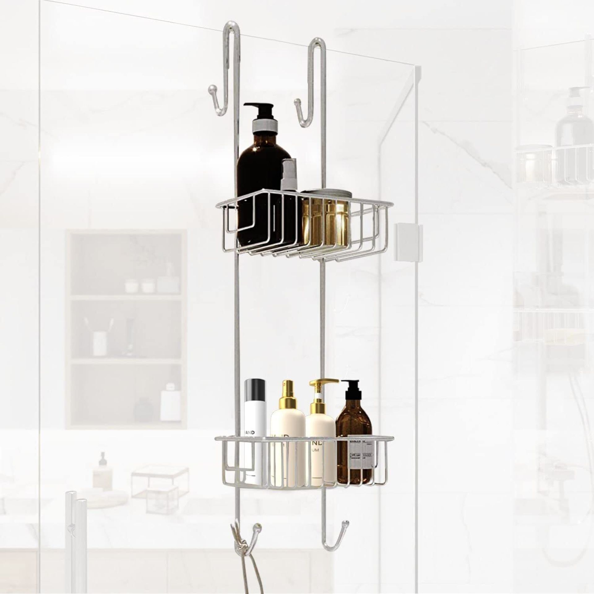 10 x Bamodi Shower Caddy Hanging Stainless Steel - Rustproof 2Tier Shower Shelf - (NEW) - RRP £459 !