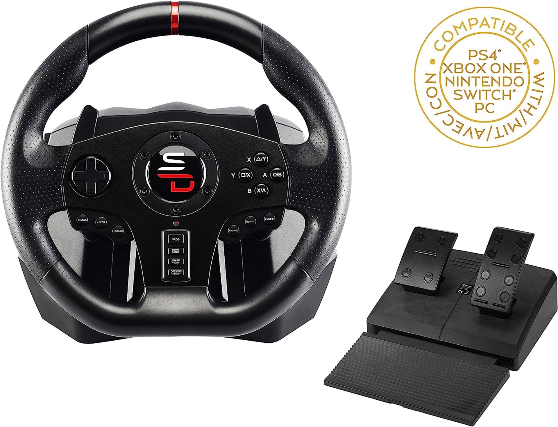 RAW RETURN - 4 x SUBSONIC GS500 Driving Wheel/Pedals- PS4/PS3/XBOX ONE/PC/SWITCH- RRP NEW £347.96+ ! - Image 3 of 5