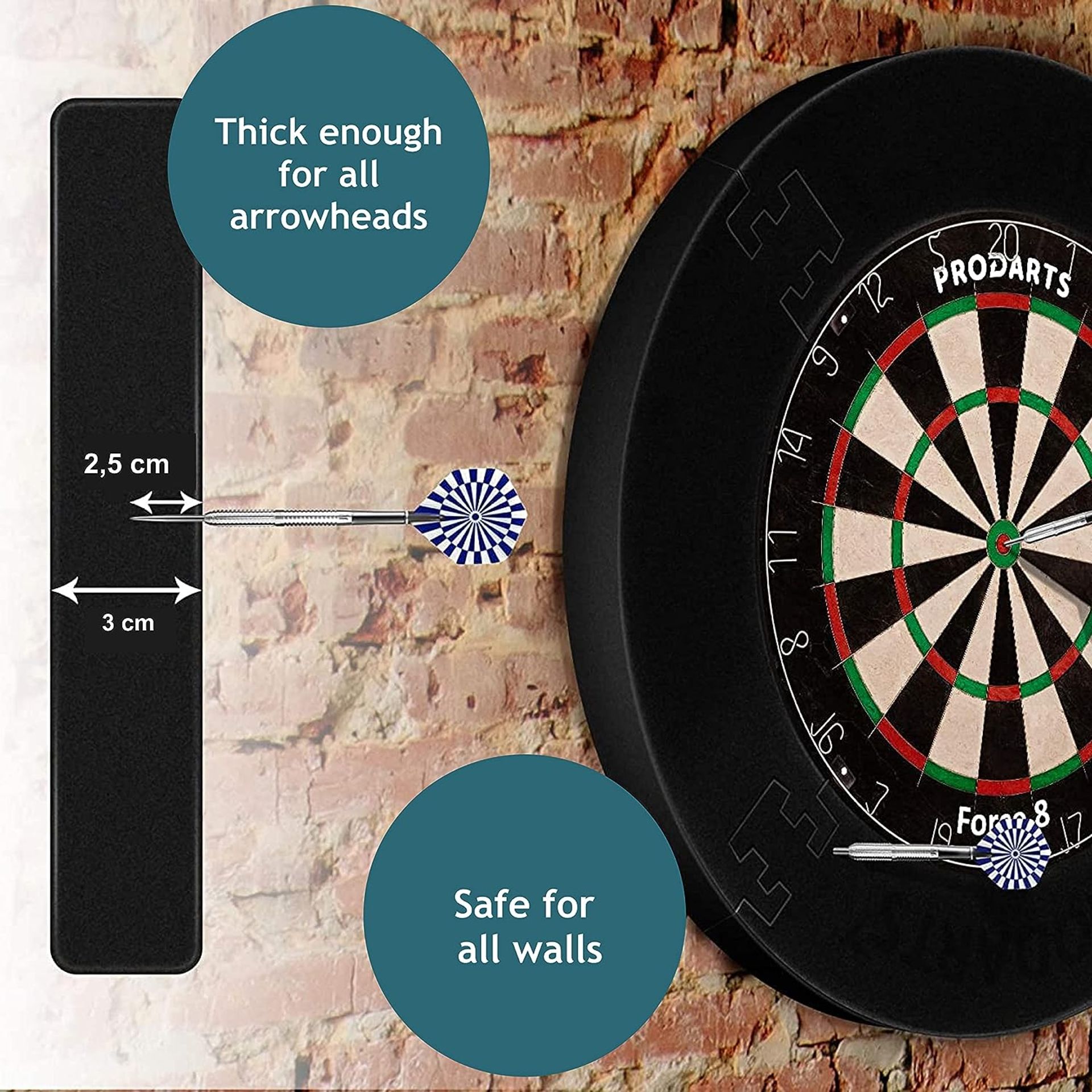 3 x ProDarts NEW/BOXED Dart Board Surround All Brands Wall Protection - AMAZON RRP Â£134.97 ! - Image 4 of 6