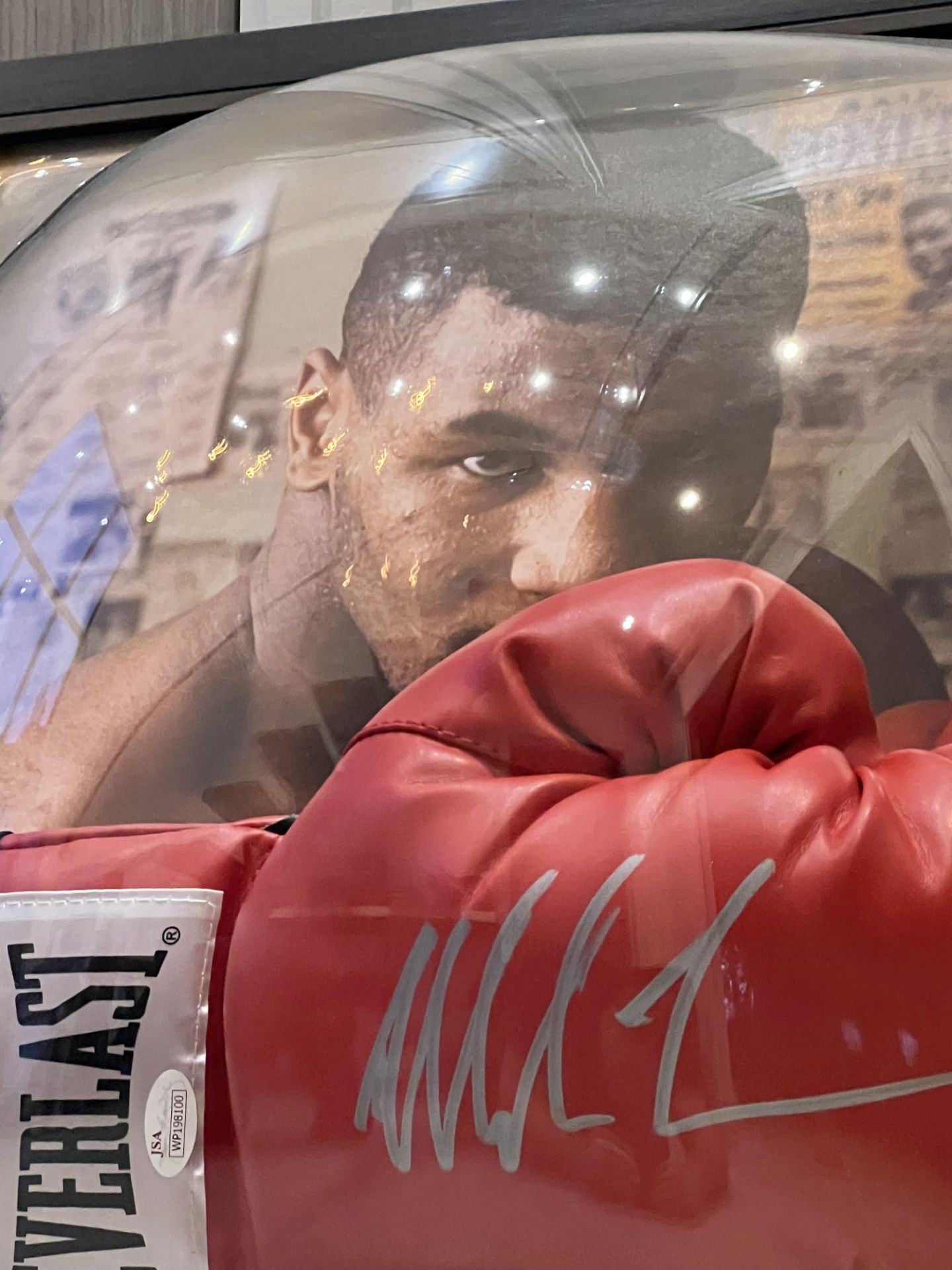 Hand Signed 'Mike Tysonâ€™ Boxing Glove, Framed with COA - Image 3 of 7
