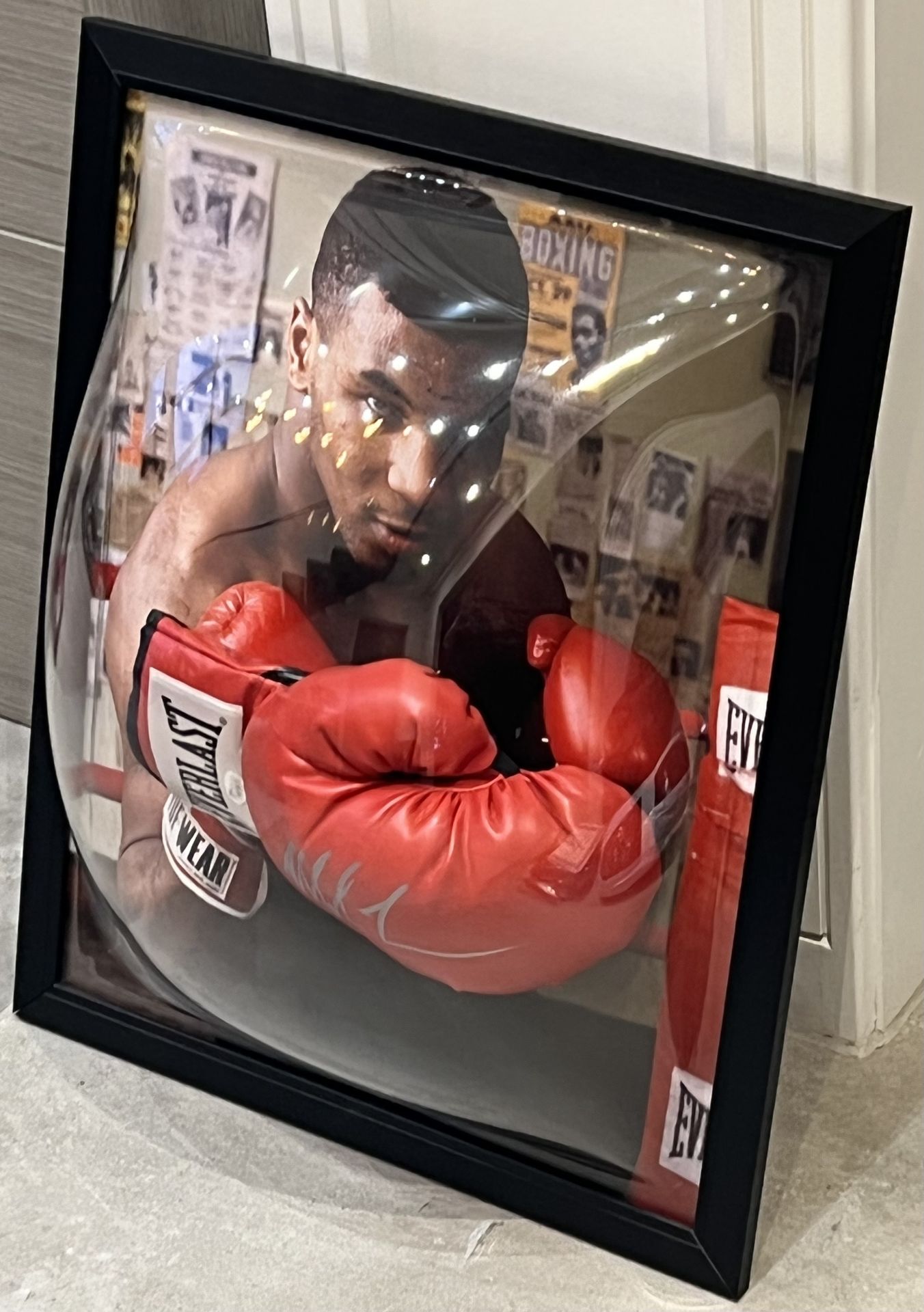 Hand Signed 'Mike Tysonâ€™ Boxing Glove, Framed with COA - Image 4 of 7