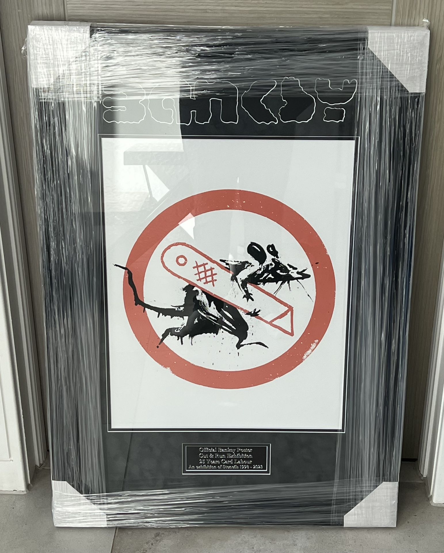 Official BANKSY Cut and Run Framed Poster GOMA 2023 LIMITED SALE, With Entry Ticket
