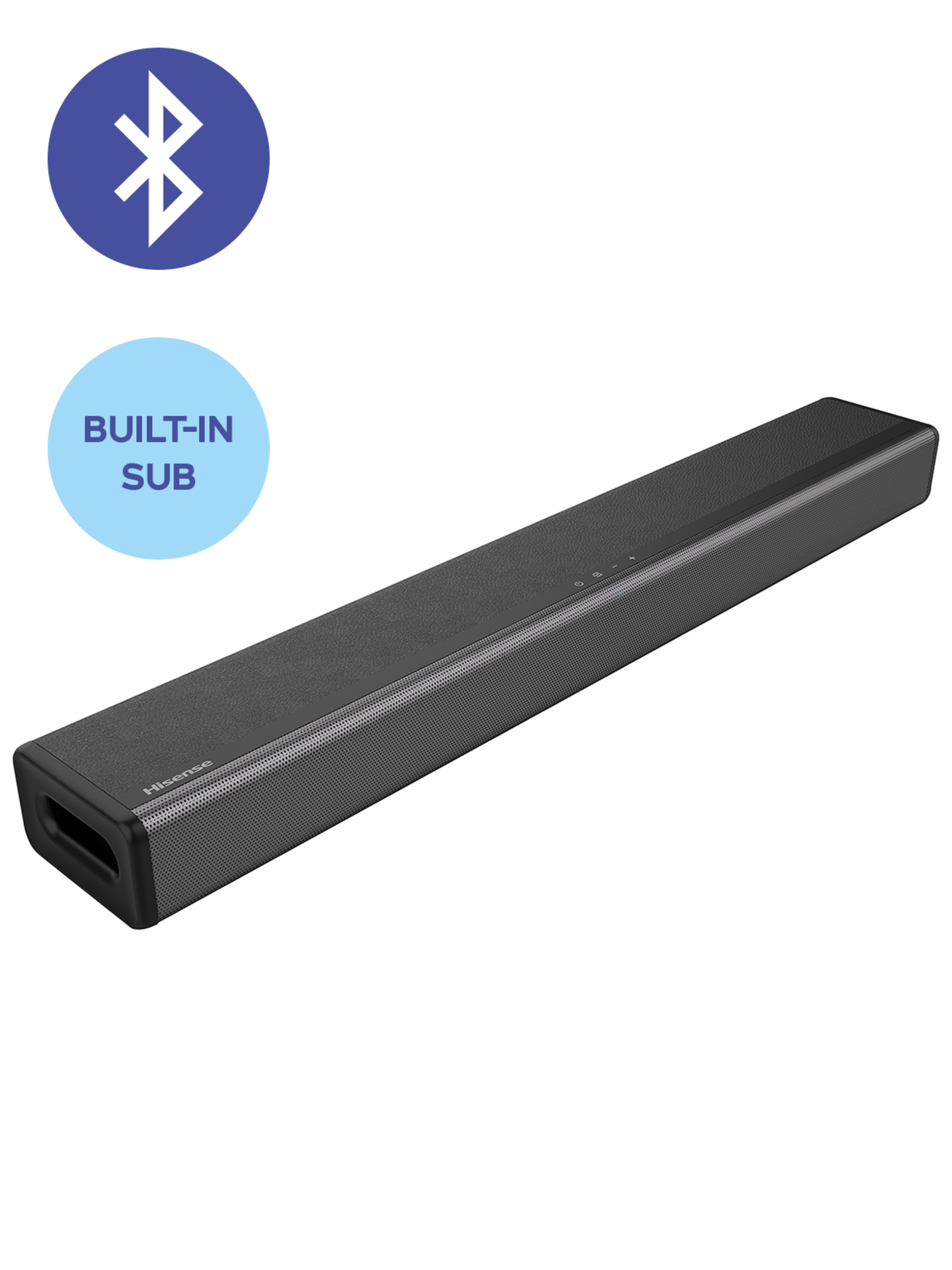 A1 PRODUCT NEW - HISENSE HS214 ALL-IN-ONE SOUNDBAR WITH SUB AND BLUETOOTH IN SILVER - RRP Ã‚Â£129