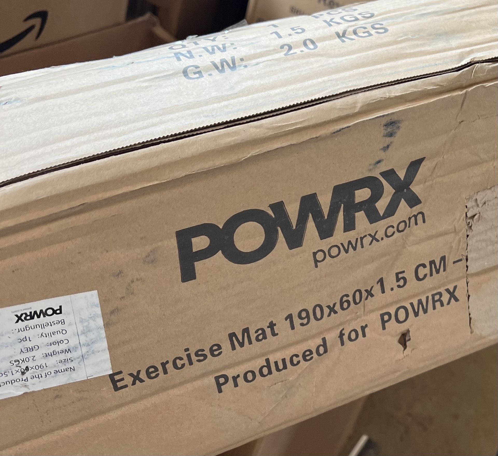 Powrx Exercise Mat 190x50x1.5cm - NEW & BOXED - RRP CIRCA £40 ! - Image 3 of 3