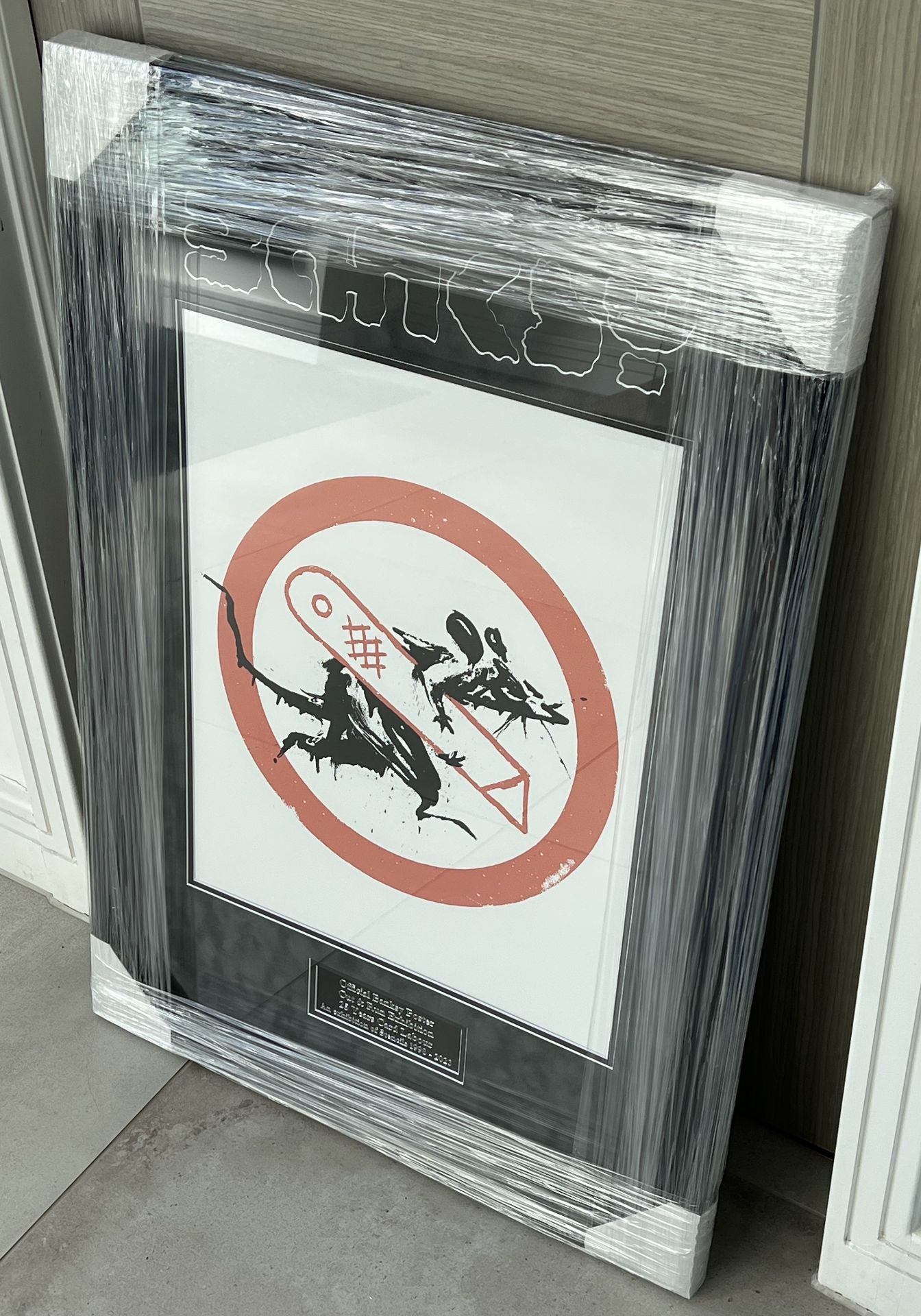 BANKSY OFFICIAL 'CUT AND RUN' FRAMED GOMA 2023 POSTER - NO VAT! - Image 2 of 6
