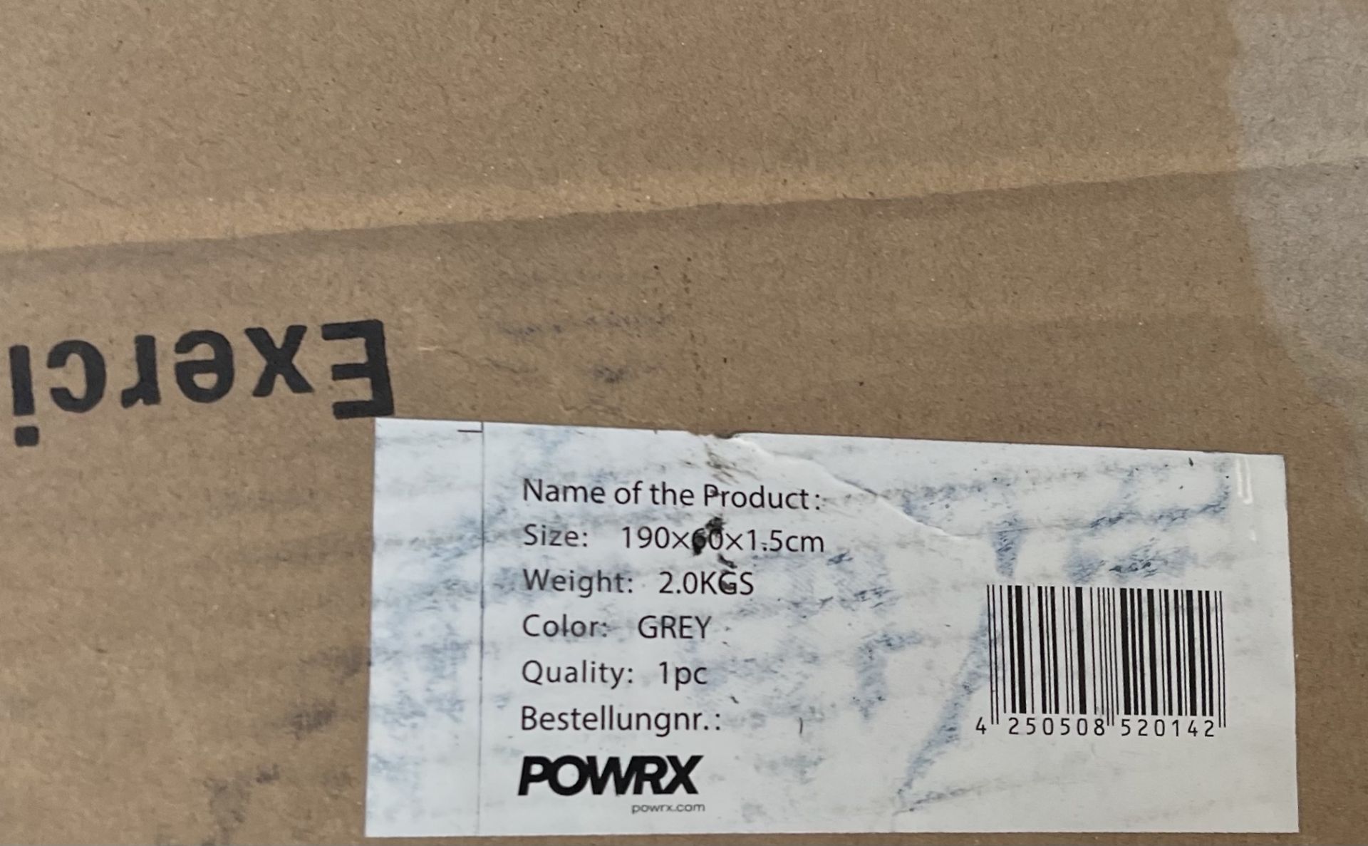 Powrx Exercise Mat 190x50x1.5cm - NEW & BOXED - RRP CIRCA £40 ! - Image 2 of 3