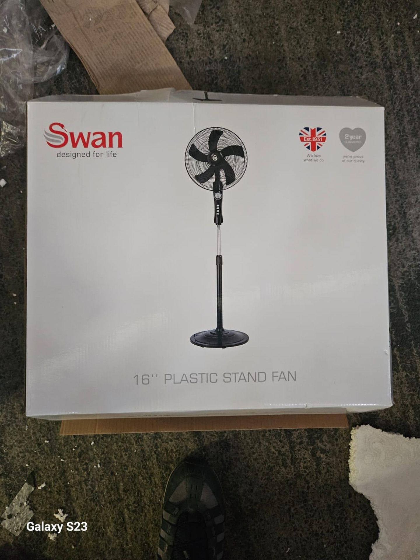 RAW RETURN - Swan Freestanding Stand Fan - Image 2 of 2