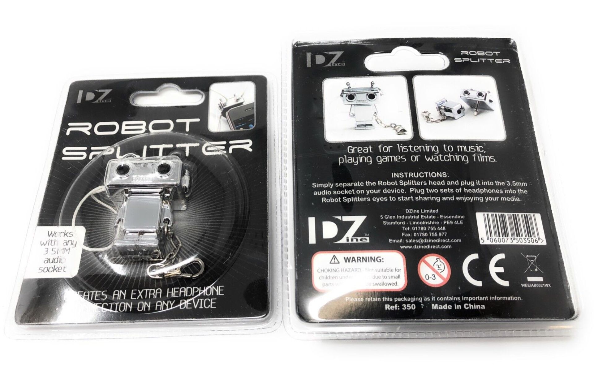 24 x Robot 3.5mm Headphone Splitters  - (NEW) - RRP Â£239+ ! - Image 3 of 7