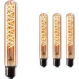 6 x CROWN LED Edison Flat Pipe Lightbulb 4W/40W Warm White - NEW & BOXED - BIG RRP!