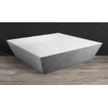 ** HUGEEEE RRP !!! ** Timothy Oulton Dover Marble Coffee Table w Glass - NEW, SMALL CHIP - NO VAT!