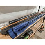 Various fishing rods and poles. NO VAT.