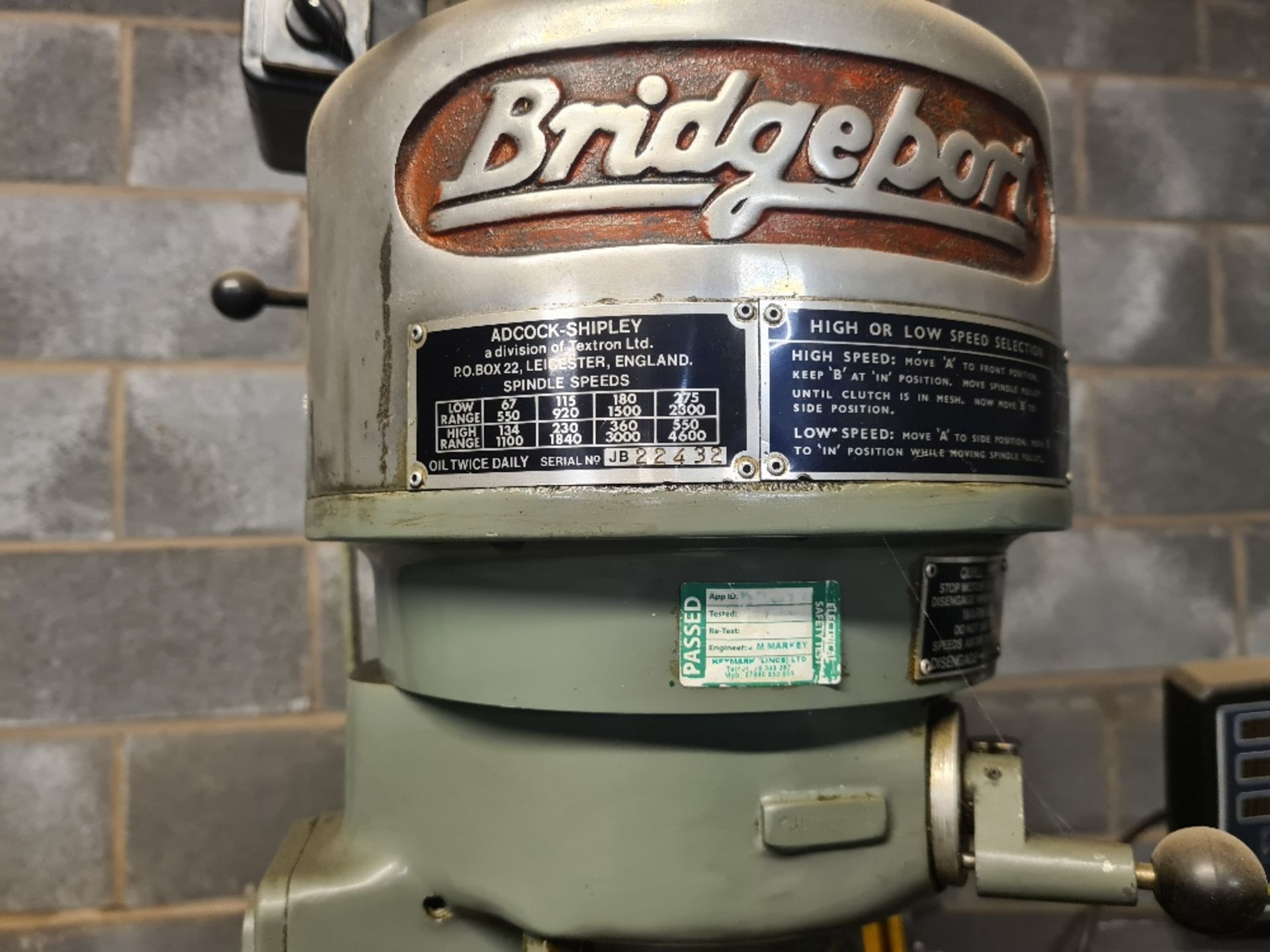 Bridgeport milling machine. - Image 3 of 7