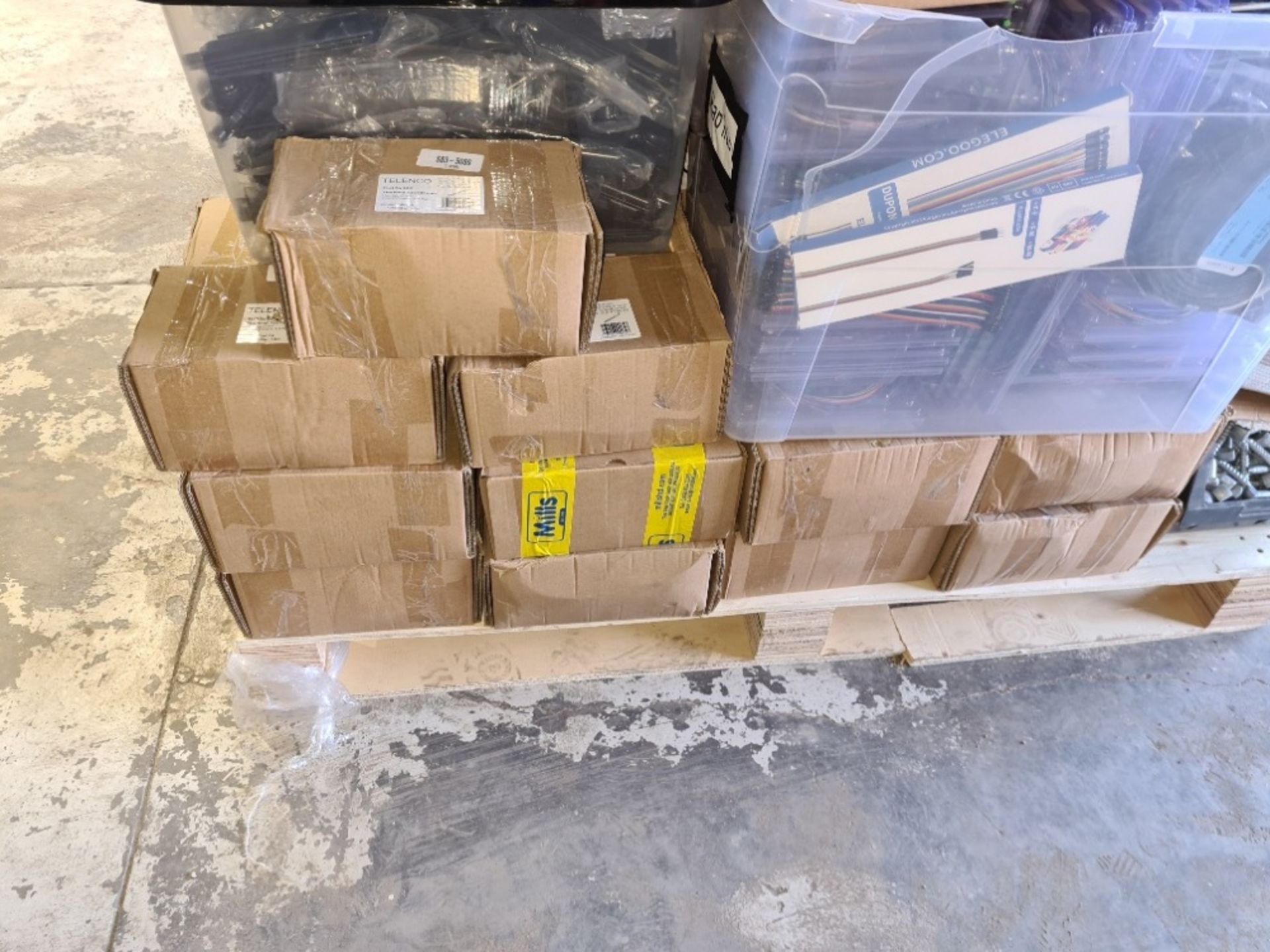 Pallet of assorted and telecomms parts and galv coach screws. - Image 4 of 15