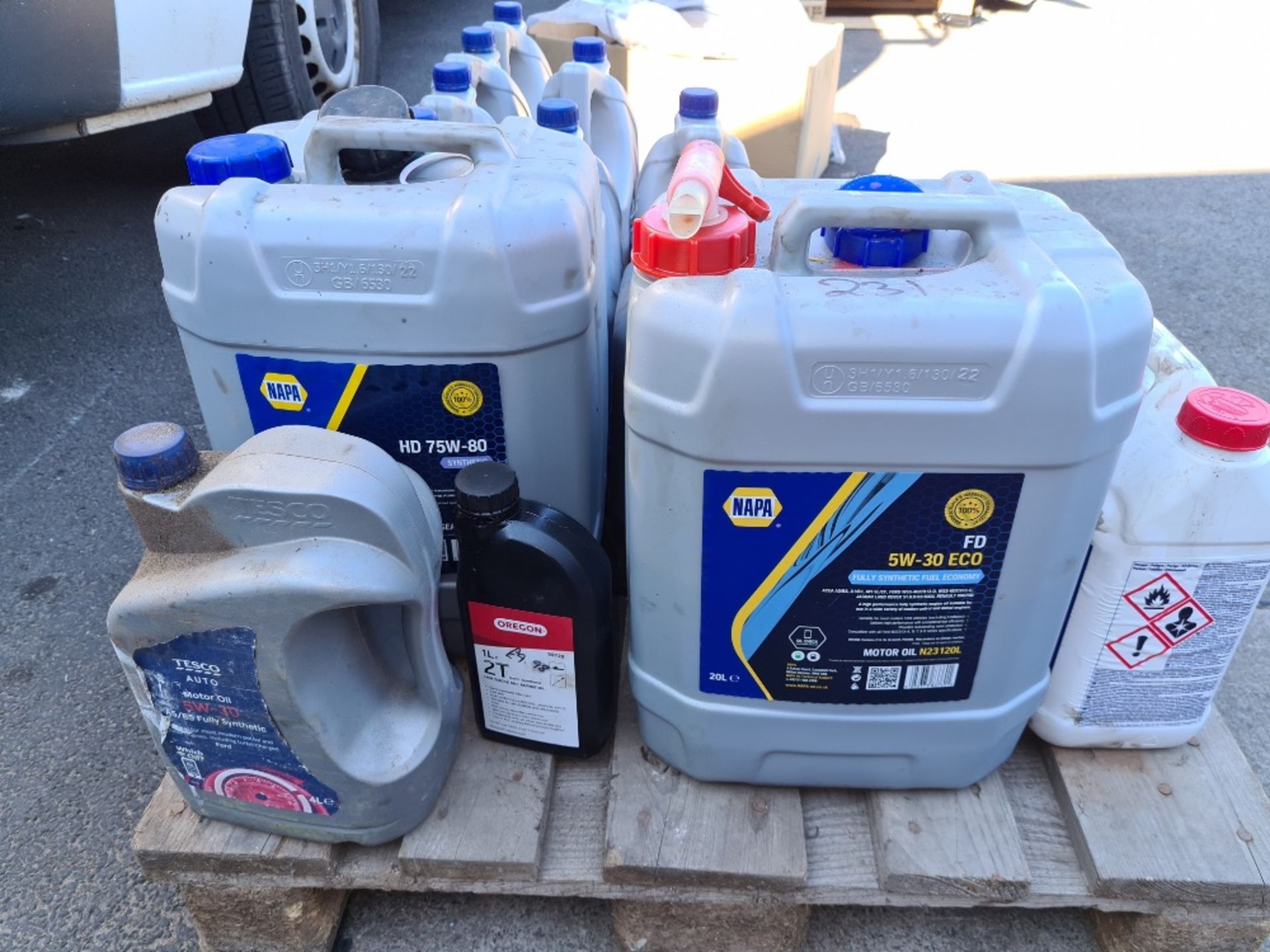 Qty of misc oils, lubricants, oils, grease and gas. - Image 2 of 4