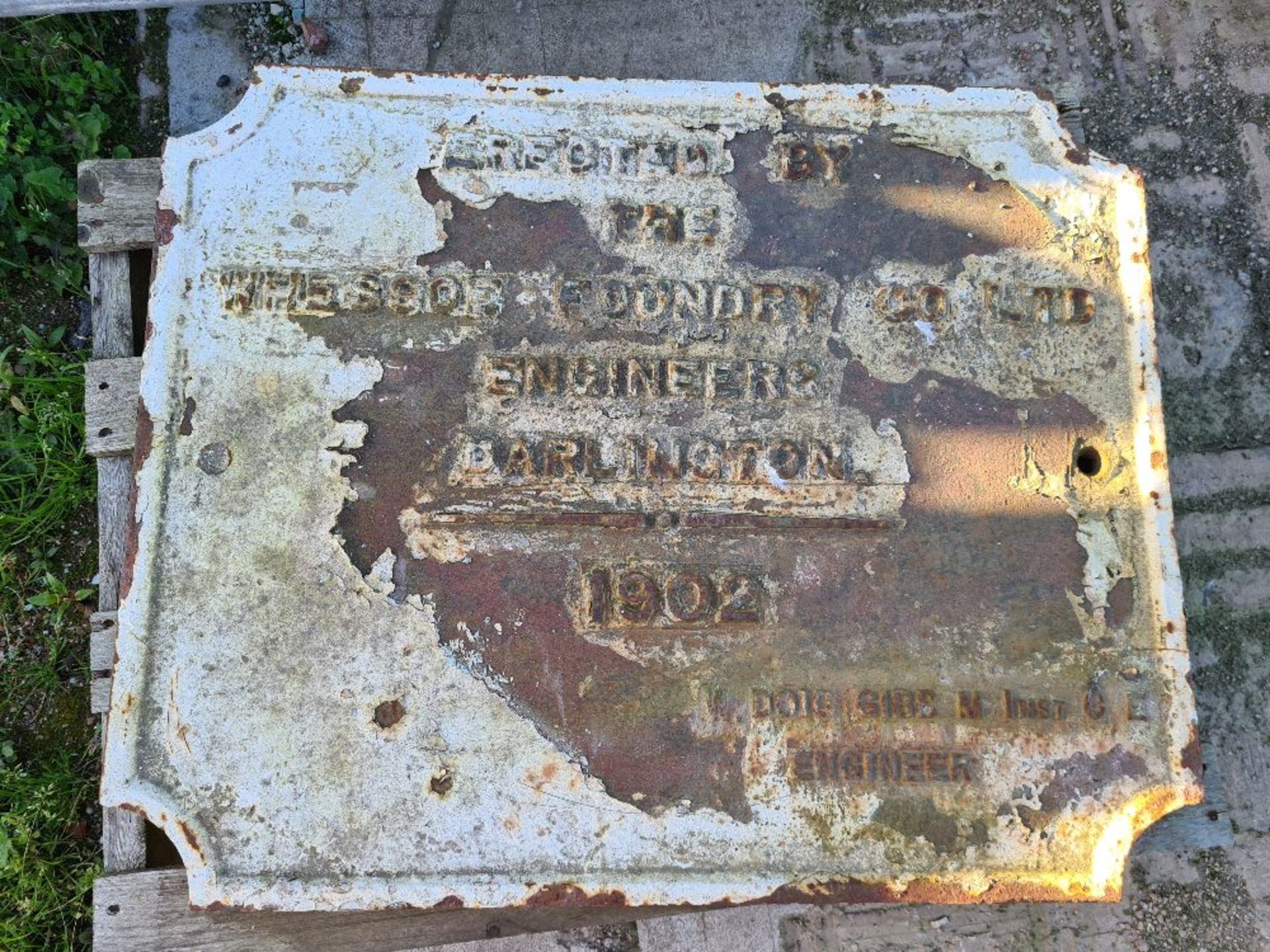 Vintage cast iron foundry sign. NO VAT