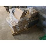 Pallet of assorted and telecomms parts and galv coach screws.