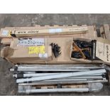 Pallet of various van roof bars, clamps and aluminium racks. Some new and unopened. Including 3.2m