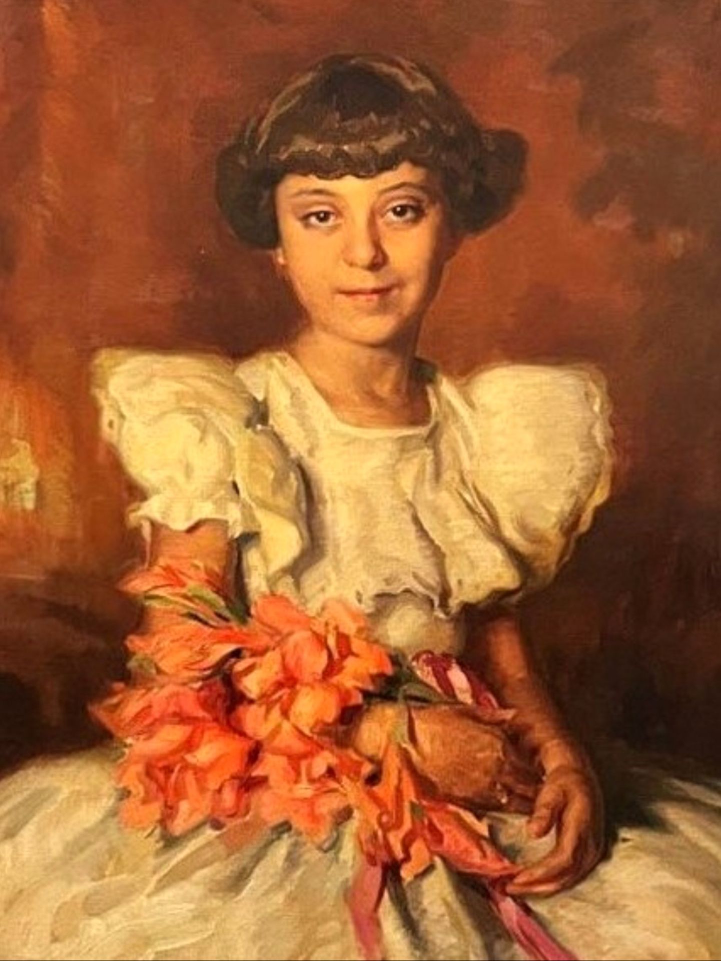 Enrique Garcia Carrilero, (1900-1989), First Communion Bar Mitzvah, Oil Painting on Canvas - Image 2 of 2