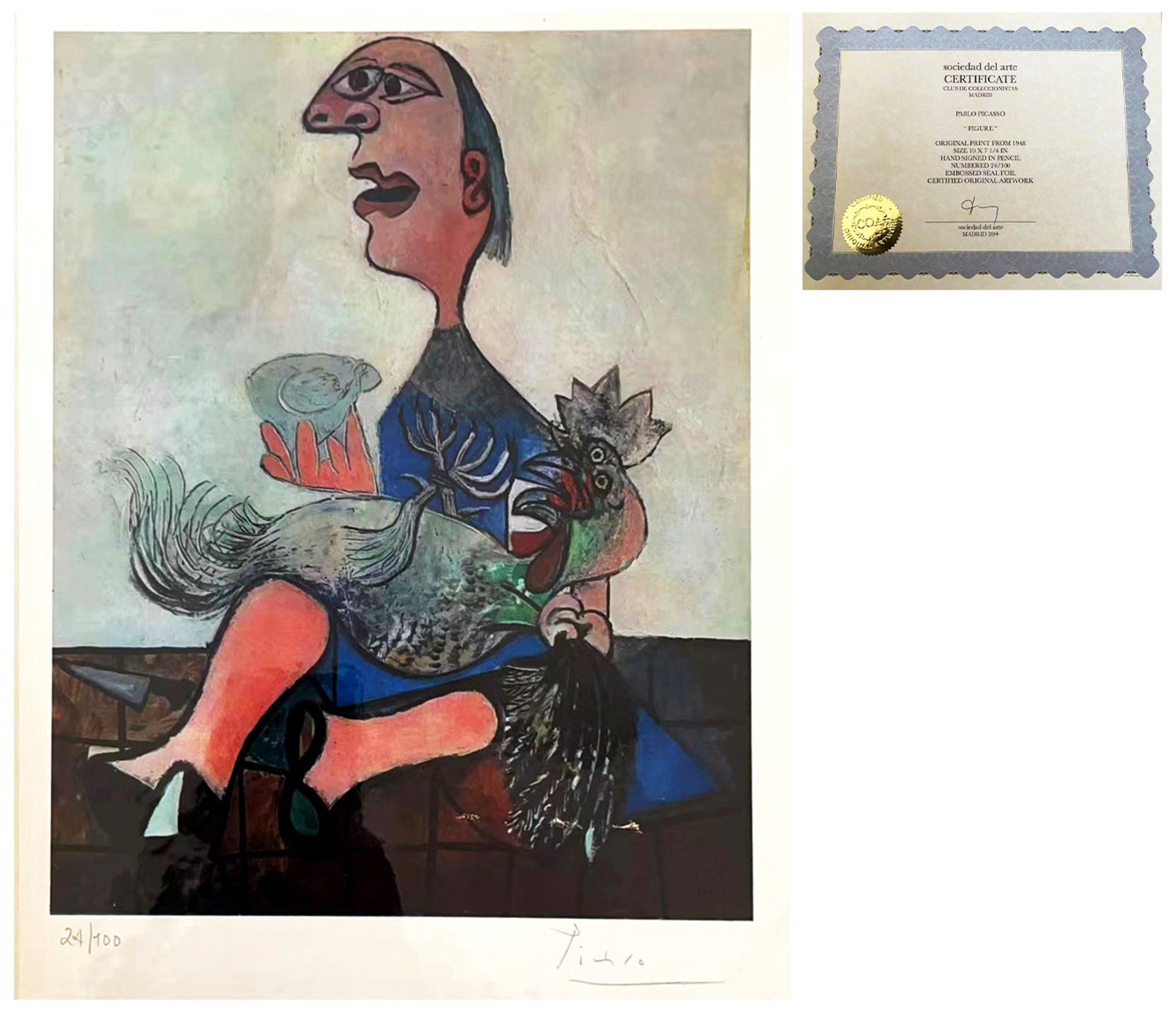 Pablo Picasso (1881-1973), FIGURE, Lithograph