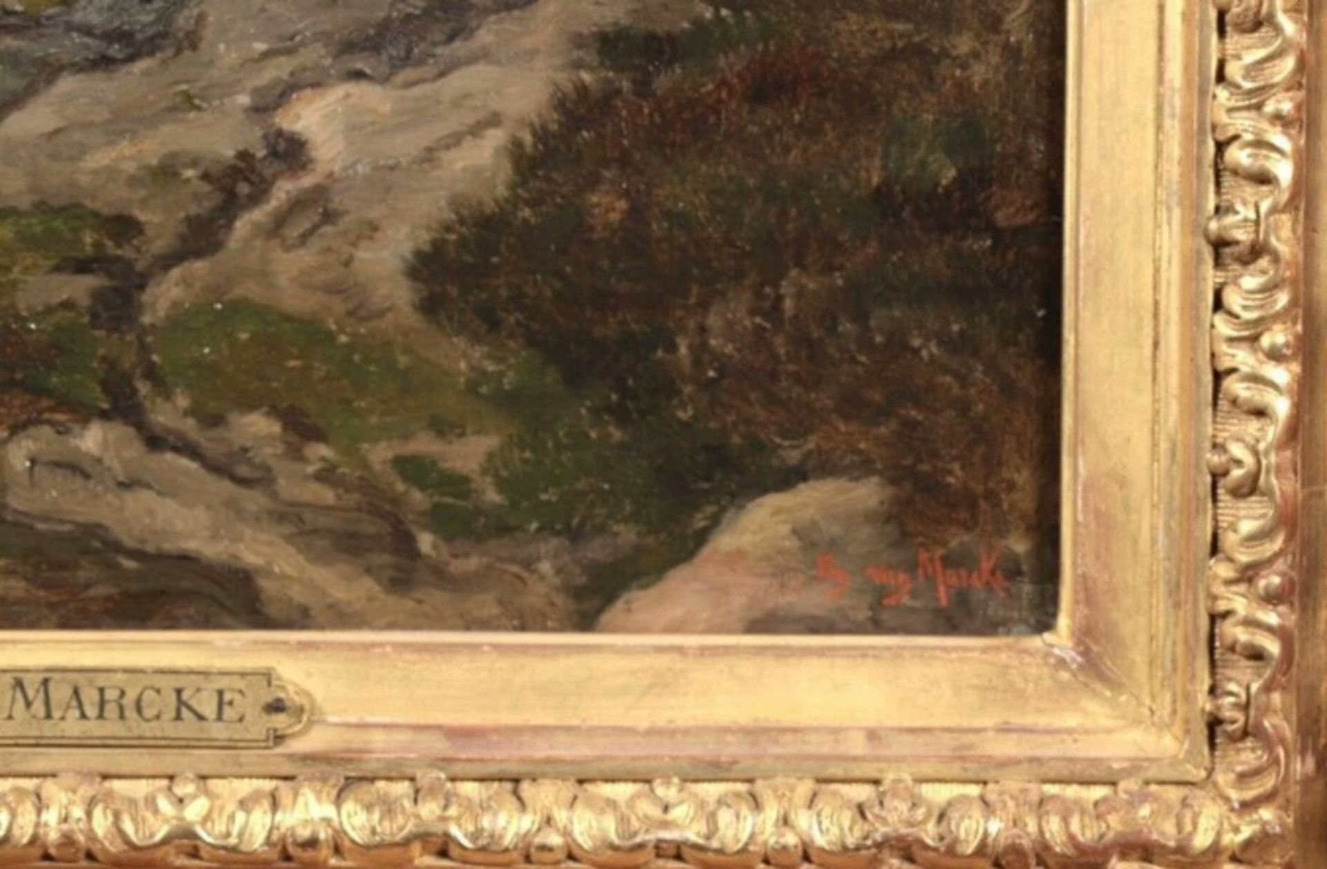 Emile Van Marcke (1827-1890), Oil Painting on Panel - Bild 3 aus 4