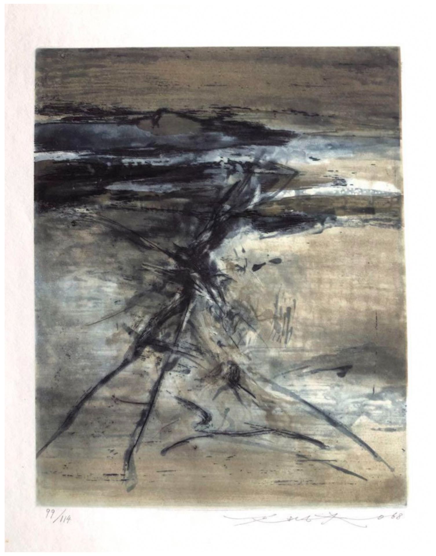 Zao Wou-Ki (1920-2013), Lithograph