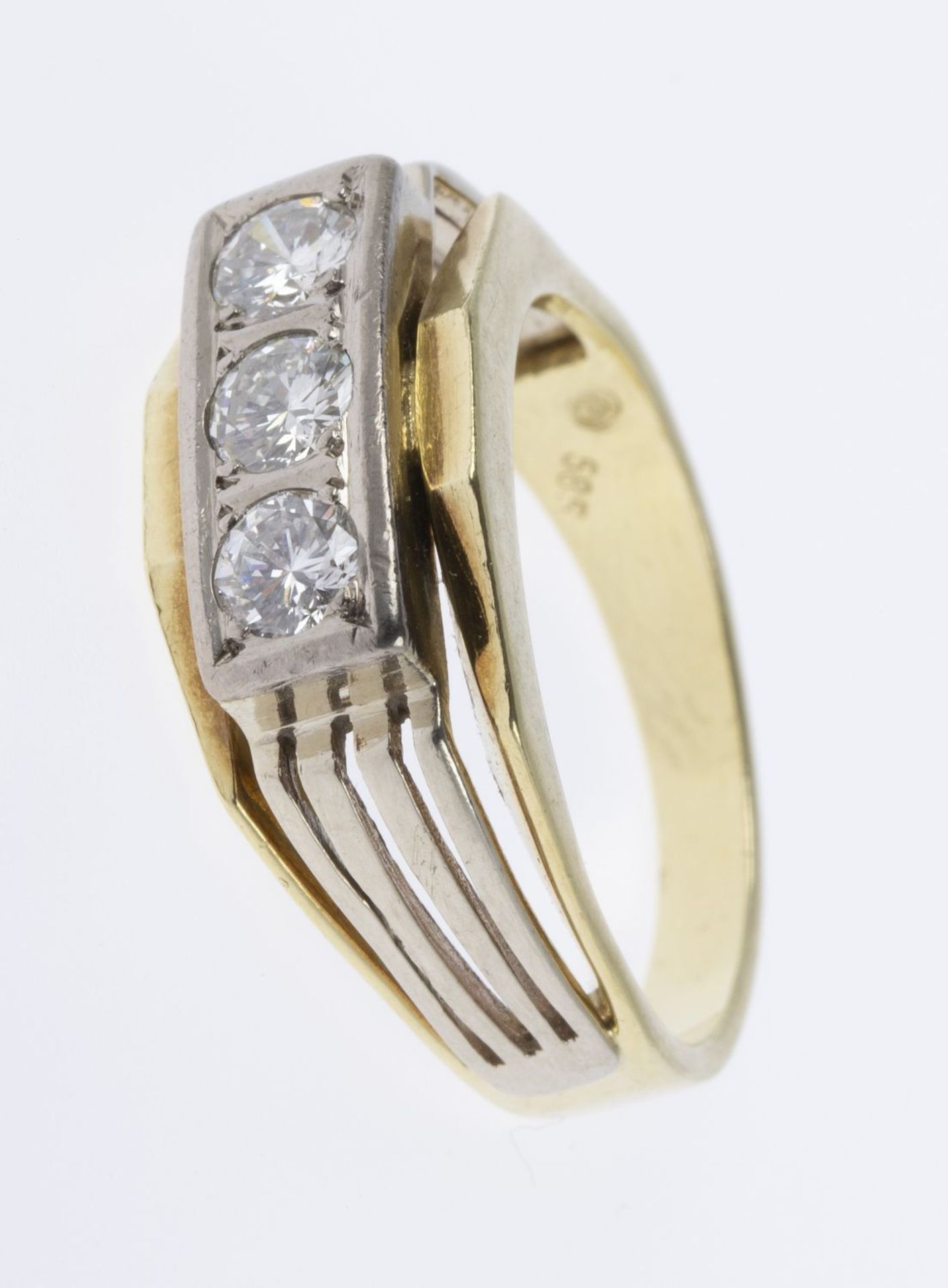 Brillant-Ring Gelbgold und Weißgold - Image 3 of 3