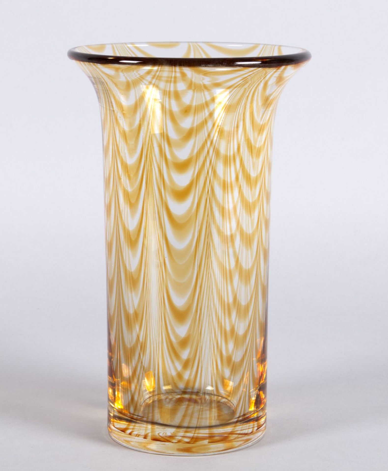 Murano-Vase Farbloses Glas.