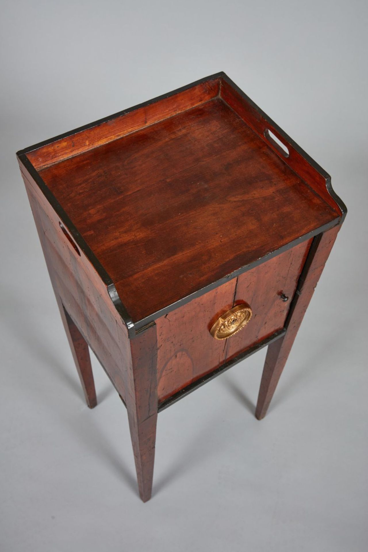 Biedermeier-Nachtkästchen Obstholz, - Bild 5 aus 6