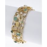 Vintage-Gliederarmband Gelbgold und