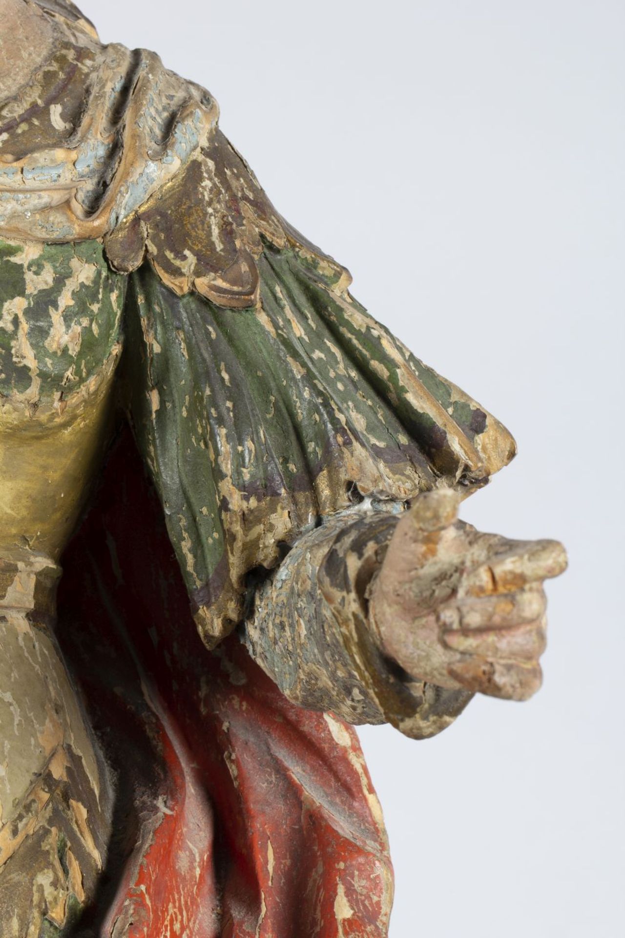 Heiligenfigur Holz, geschnitzt. - Image 6 of 6