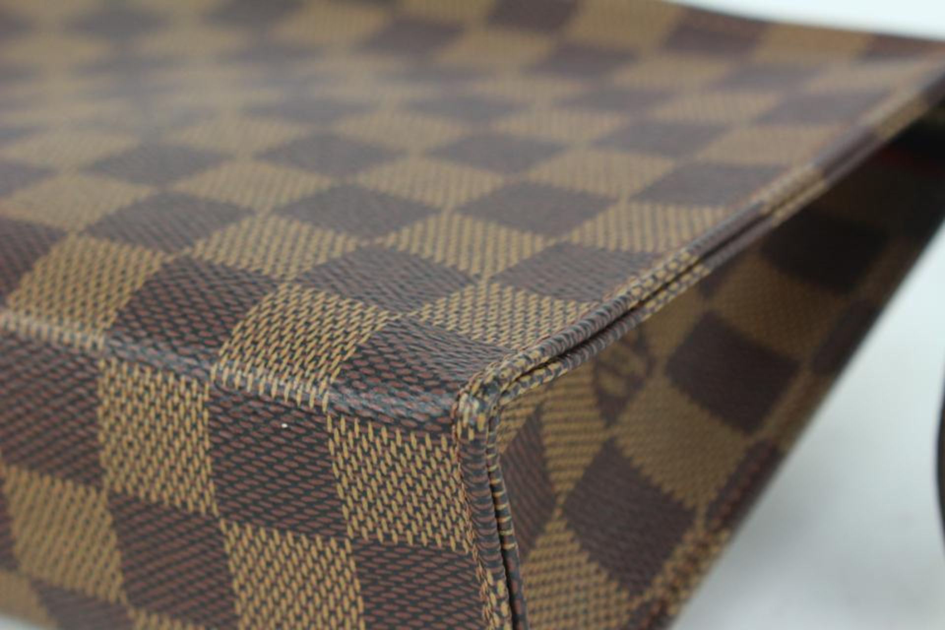 LOUIS VUITTON ULTRA RARE SPECIAL ORDER DAMIER EBENE TOILETRY POUCH 19 POCHE - Bild 4 aus 12