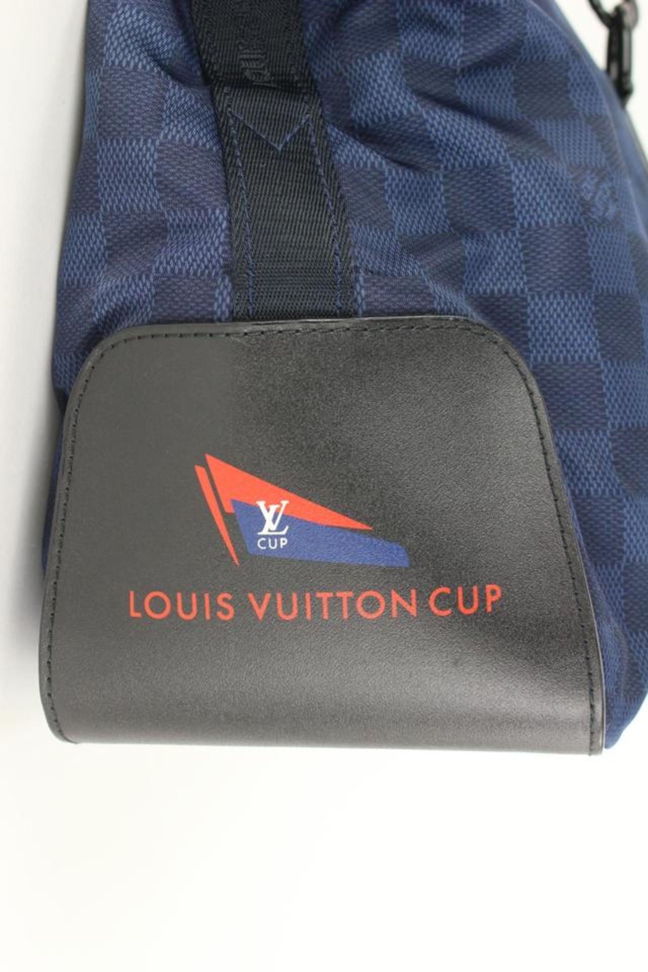LOUIS VUITTON RARE LV CUP BLUE DAMIER WATERPROOF CONVERTIBLE MESSENGER - Image 7 of 11