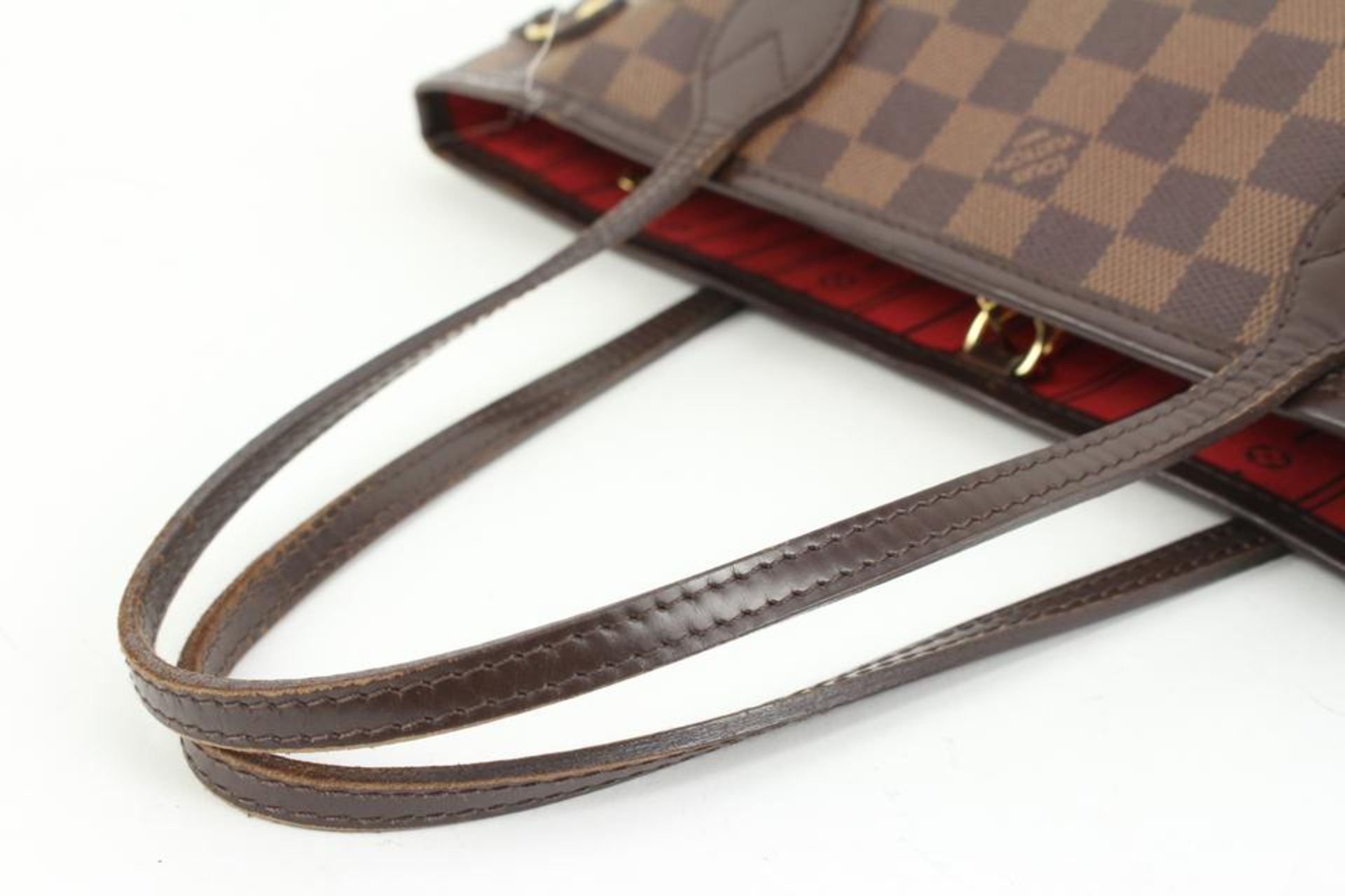 LOUIS VUITTON SMALL DAMIER EBENE NEVERFULL PM TOTE - Image 9 of 12