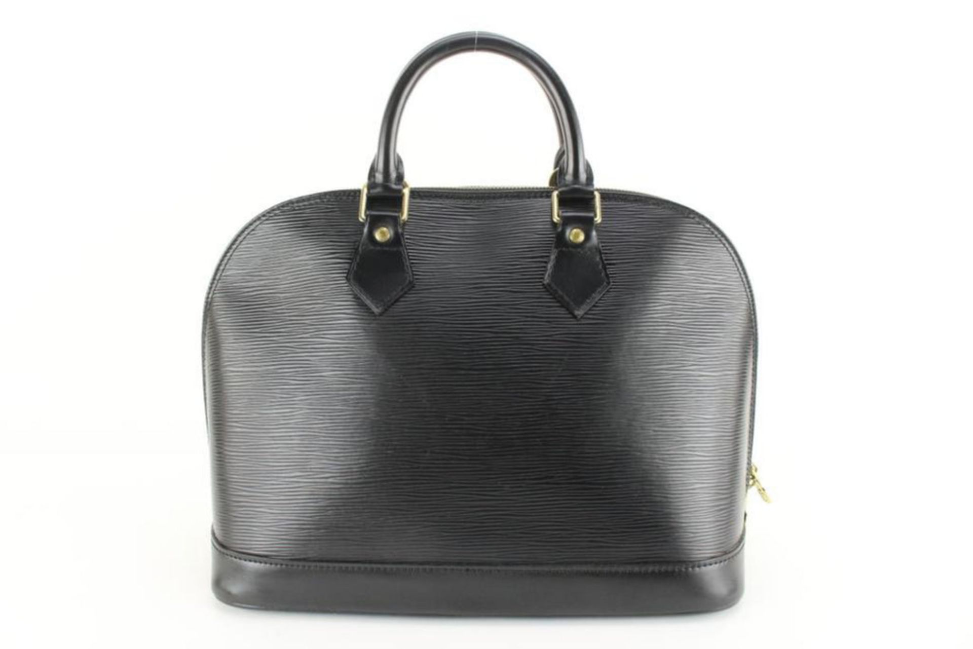 LOUIS VUITTON BLACK EPI LEATHER NOIR ALMA PM