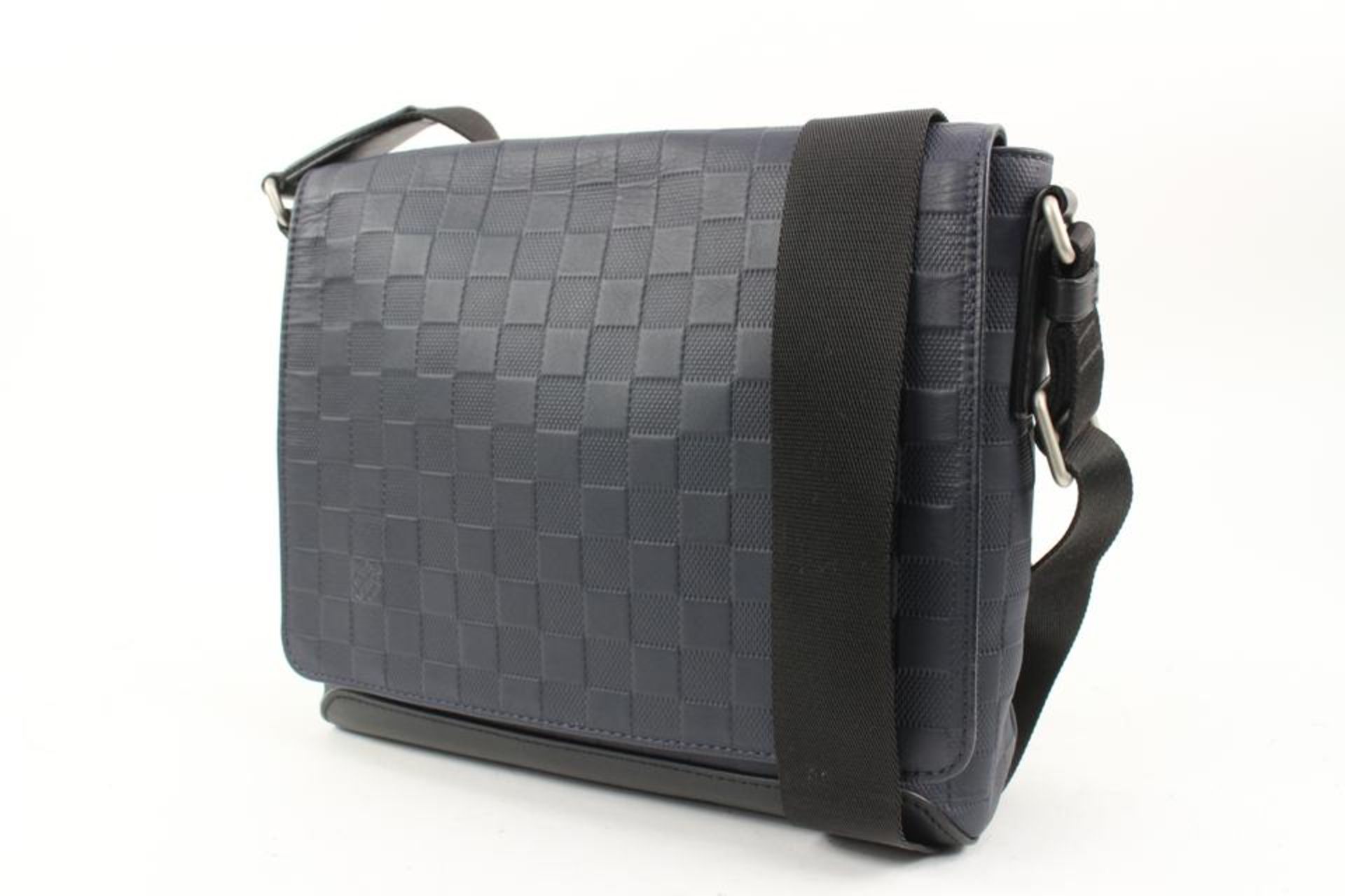 LOUIS VUITTON NAVY BLUE DAMIER INFINI MESSENGER PM CROSSBODY LAPTOP BAG - Image 12 of 12