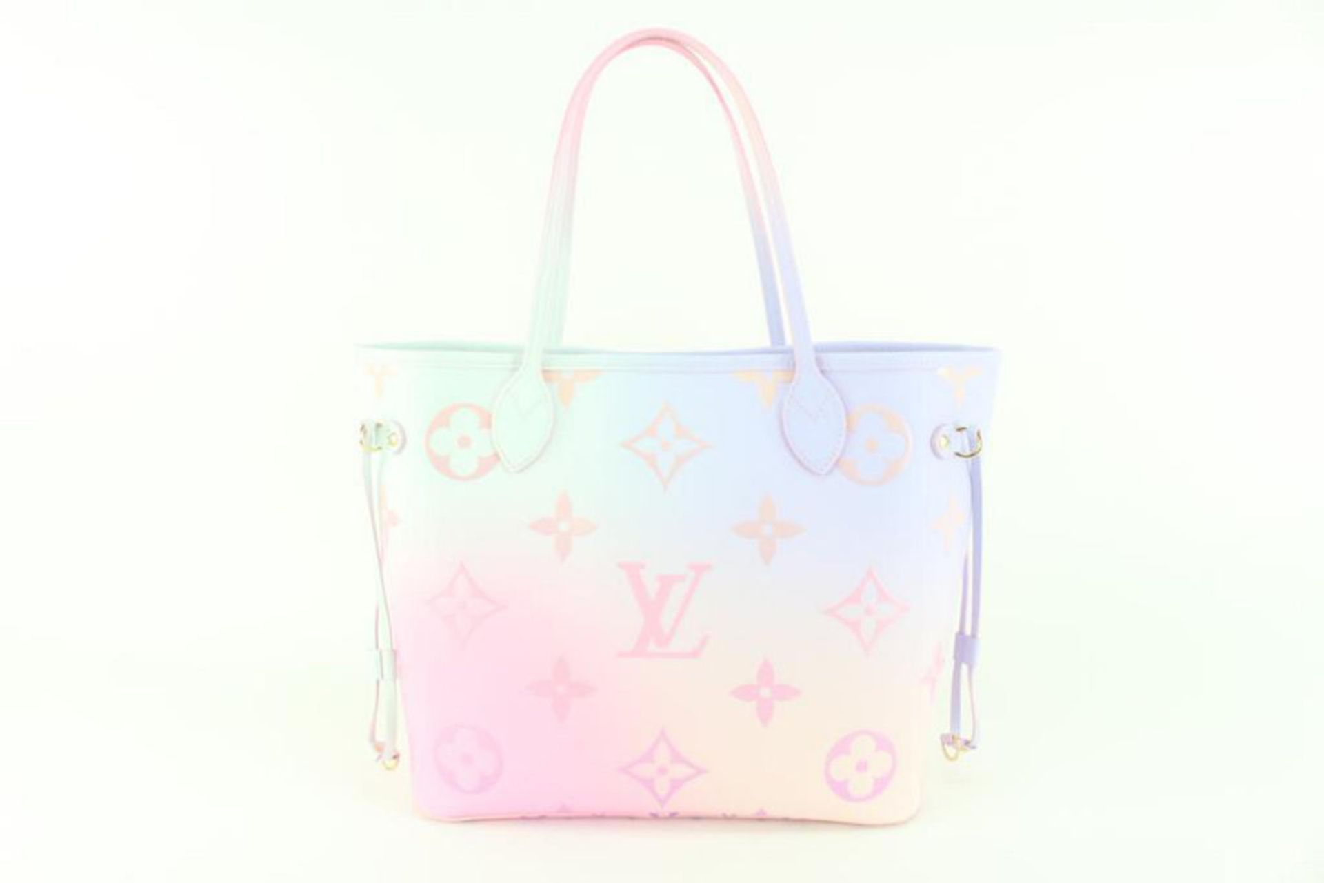 LOUIS VUITTON SPRING IN CITY SUNRISE PASTEL NEVERFULL MM TOTE BAG WITH POUCH - Bild 11 aus 11