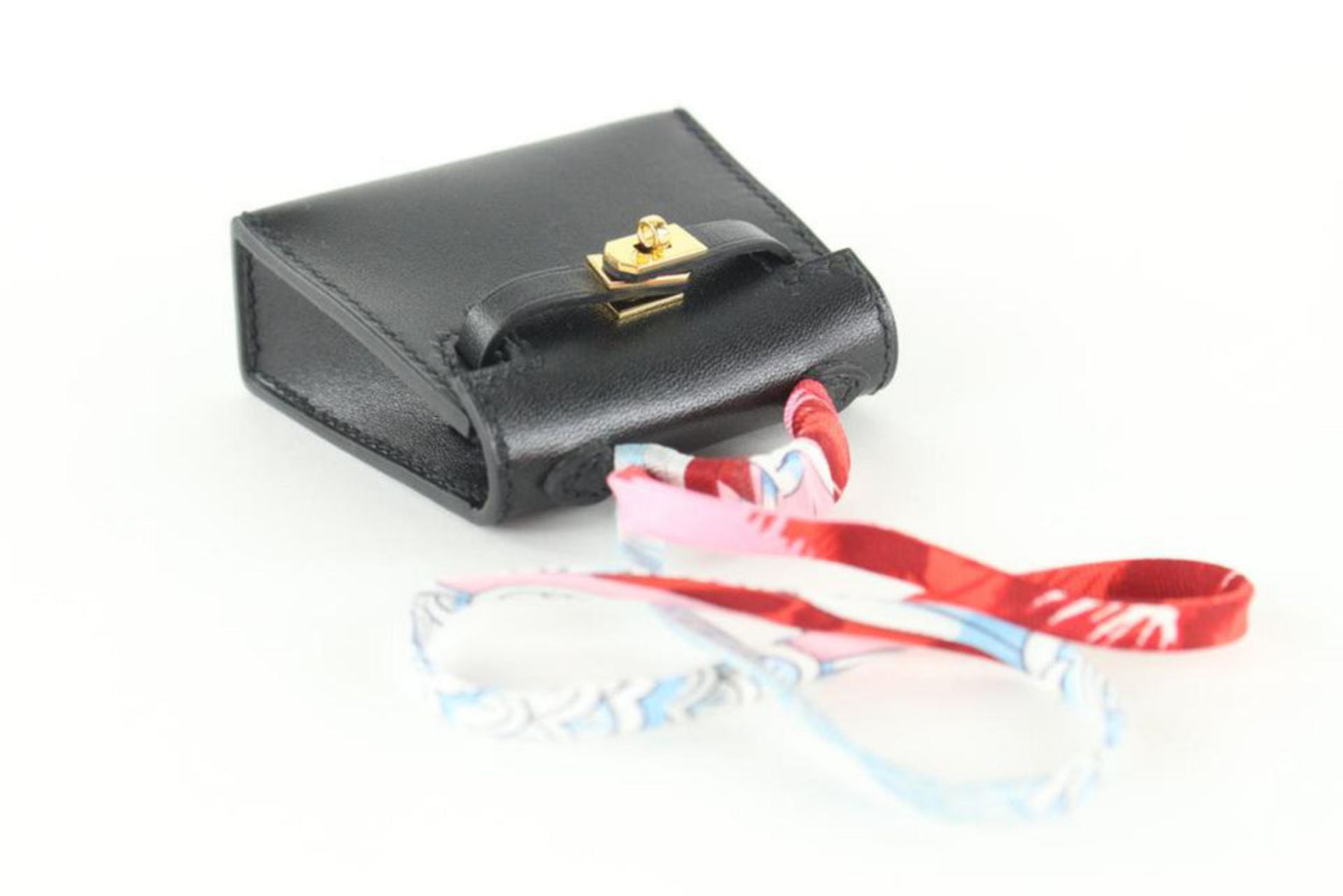 HERMÈS BLACK TADELKAT MICRO MINI KELLY TWILLY BAG CHARM - Bild 8 aus 11