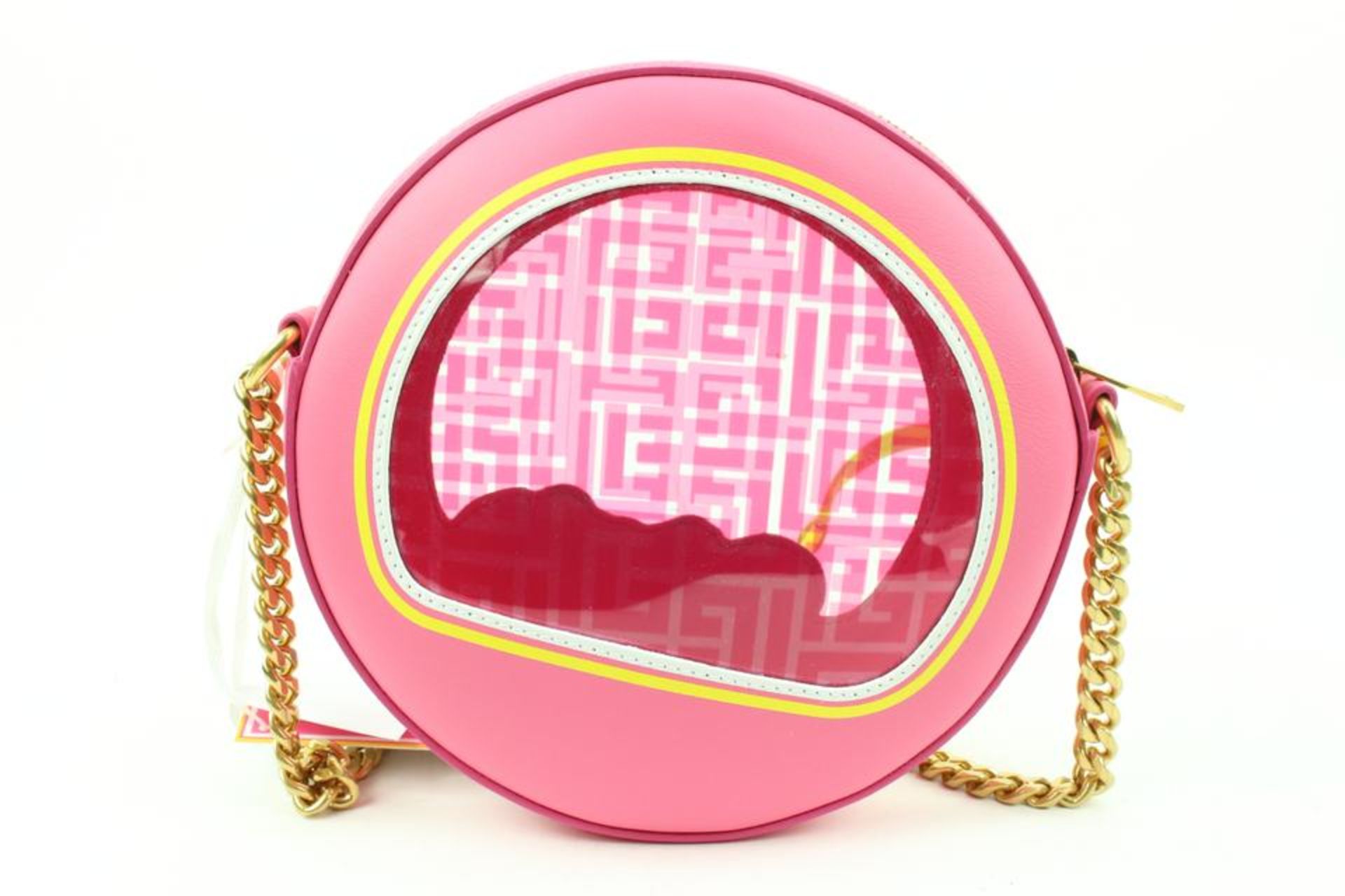 BALMAIN BARBIE TRANSLUCENT PINK DISCO ROUND CROSSBODY BAG - Bild 11 aus 15