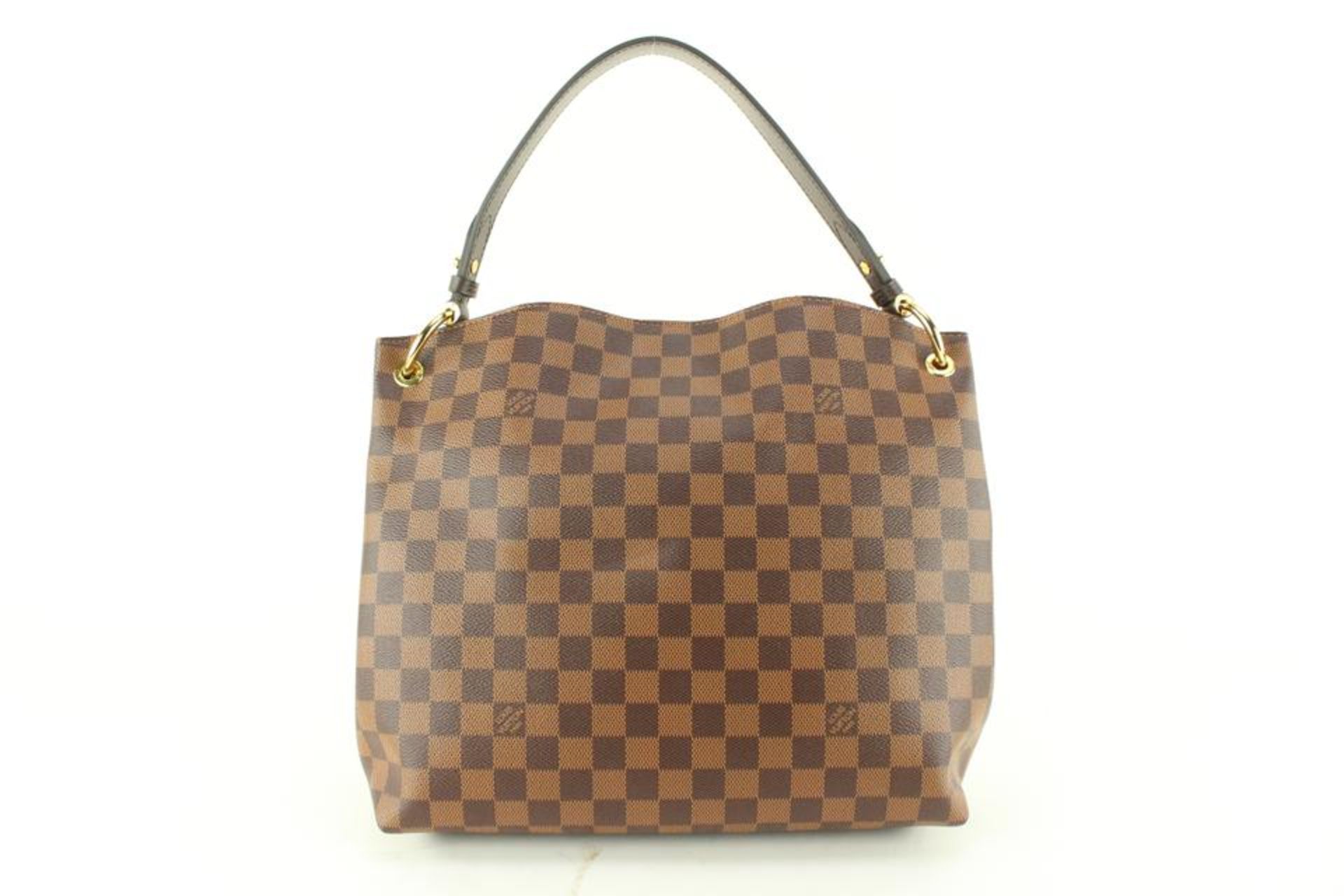 LOUIS VUITTON DAMIER EBENE GRACEFUL PM HOBO DELIGHTFUL ARTSY - Image 7 of 11