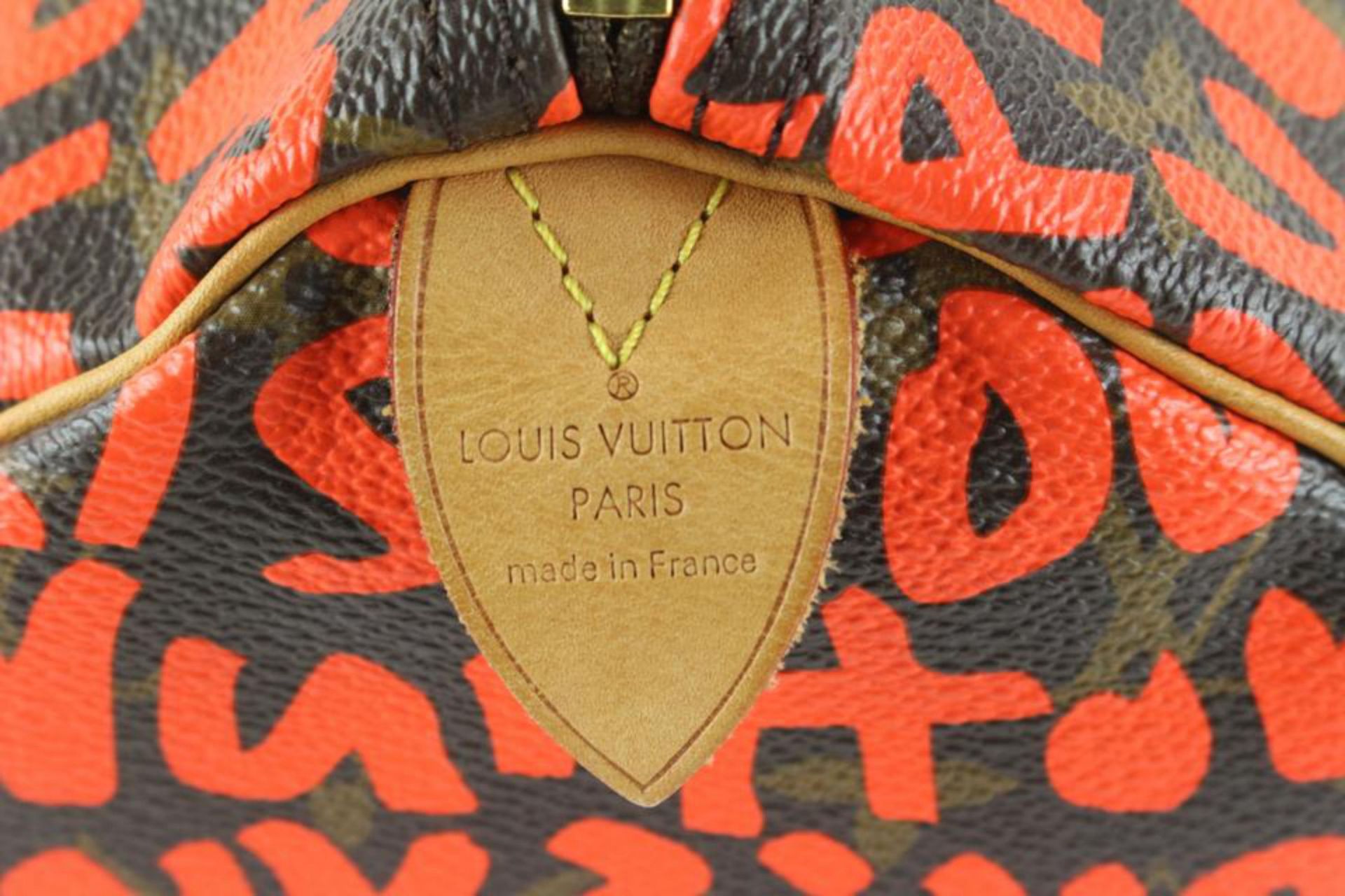 LOUIS VUITTON STEPHEN SPROUSE ORANGE MONOGRAM GRAFFITI SPEEDY 30 - Bild 11 aus 12