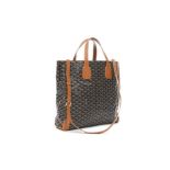 GOYARD BLACK X BROWN CHEVRON VOLTAIR 2WAY TOTE