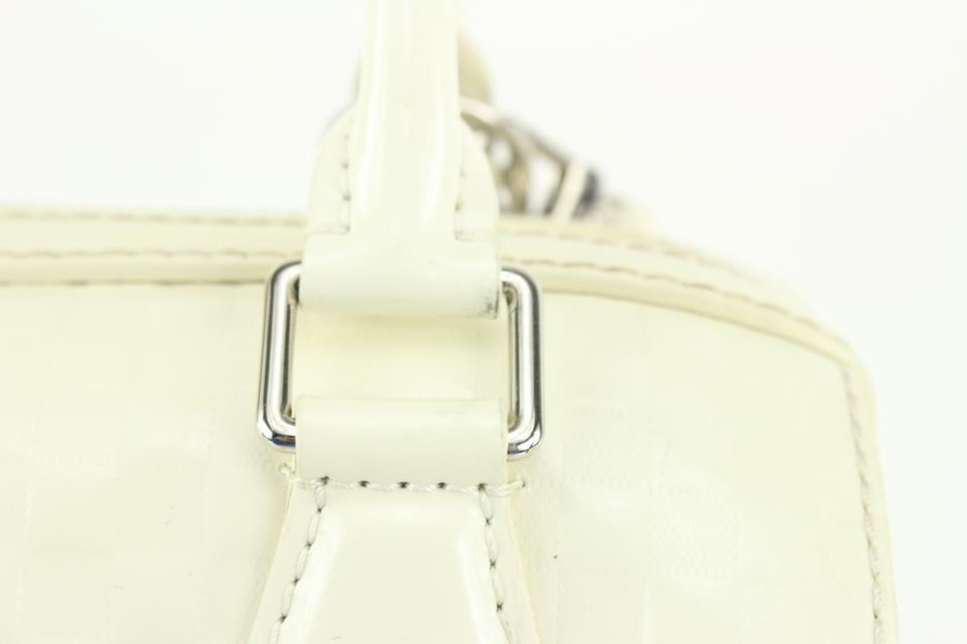 LOUIS VUITTON WHITE DAMIER FACET SPEEDY CUBE PM BANDOULIERE WITH STRAP - Image 3 of 12