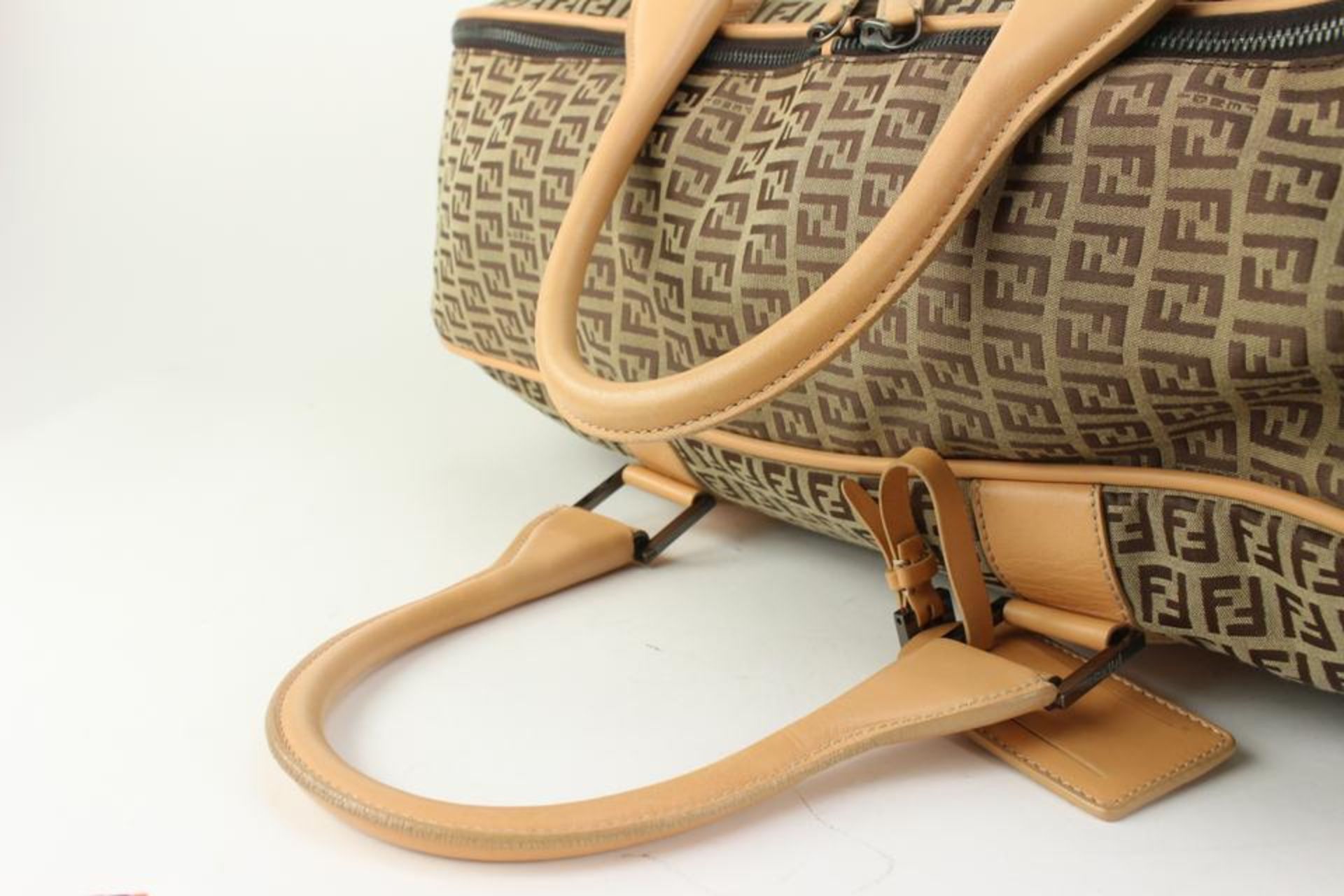 FENDI XL BROWN MONOGRAM FF ZUCCA DUFFLE BAG - Bild 8 aus 12