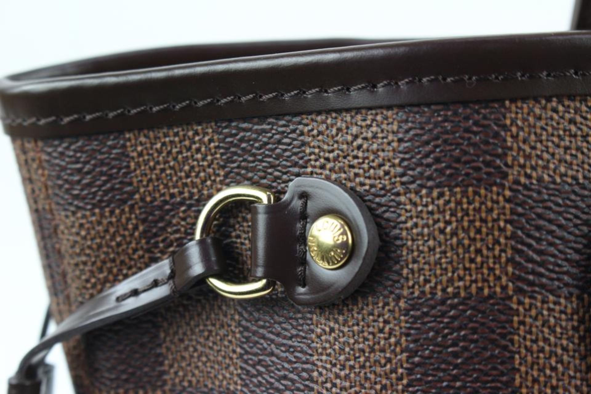 LOUIS VUITTON SMALL DAMIER EBENE NEVERFULL PM TOTE - Image 7 of 14