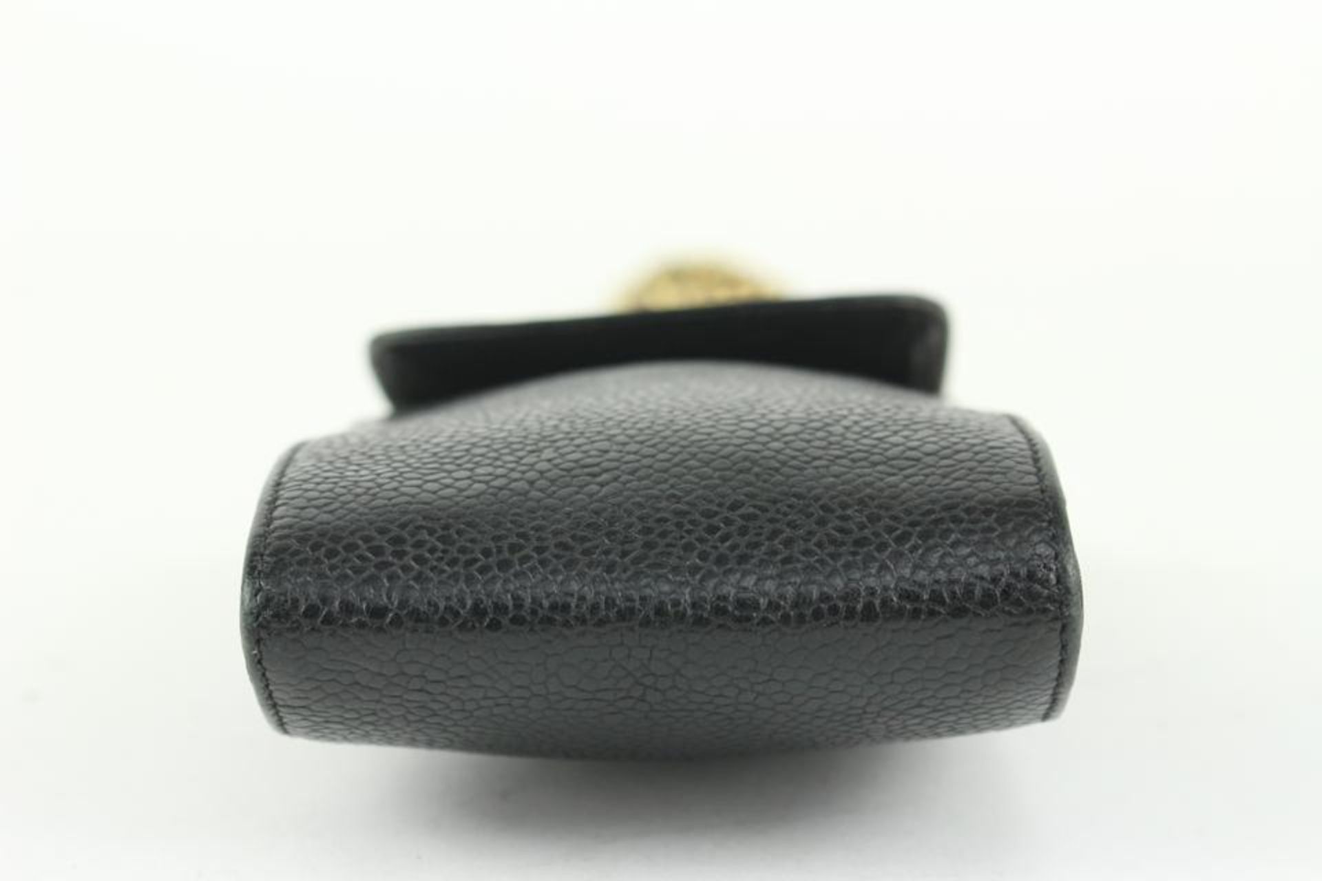 CHANEL BLACK CAVIAR MOBILE CASE WALLET ON CHAIN - Bild 4 aus 11