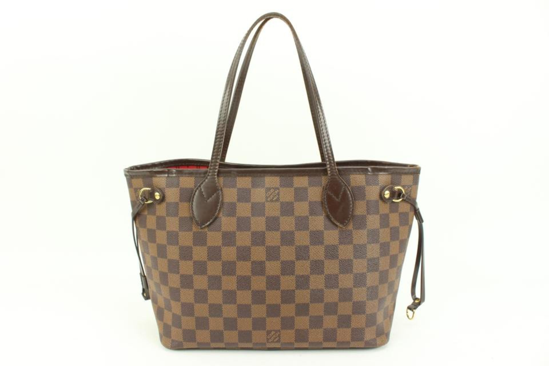 LOUIS VUITTON SMALL DAMIER EBENE NEVERFULL PM TOTE - Image 8 of 12