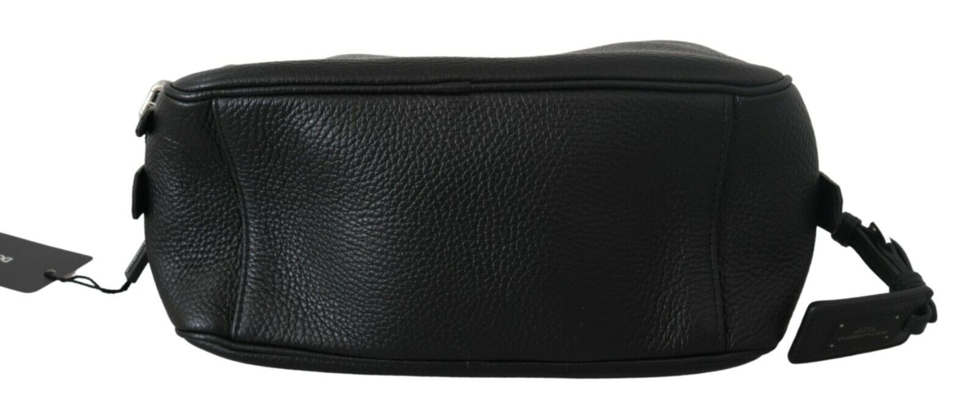 BLACK LEATHER HAND MEN TOILETRY POUCH WRISTLET BAG - Bild 2 aus 4